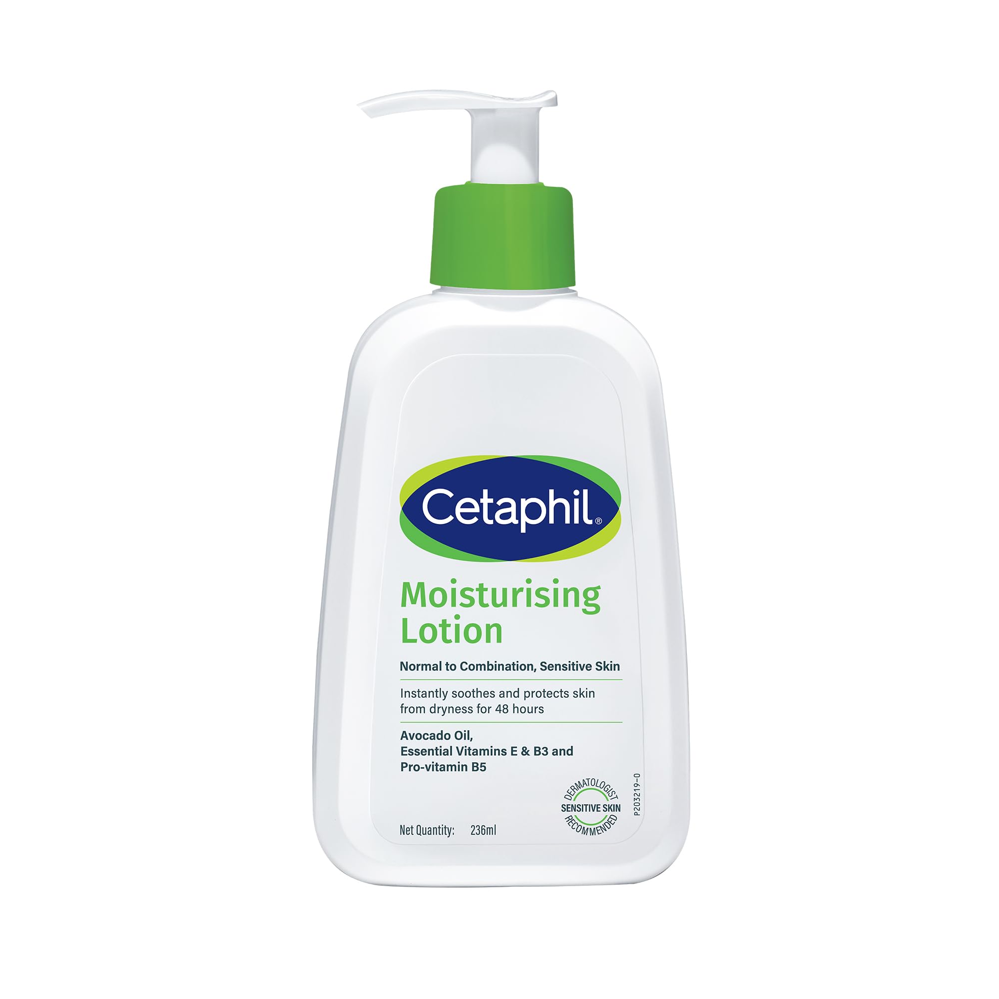 Cetaphil Moisturising Lotion 236 Ml For Dry To Normal & Sensitive Skin | 48H Hydration With Niacinamide, Panthenol & Glycerin | 
