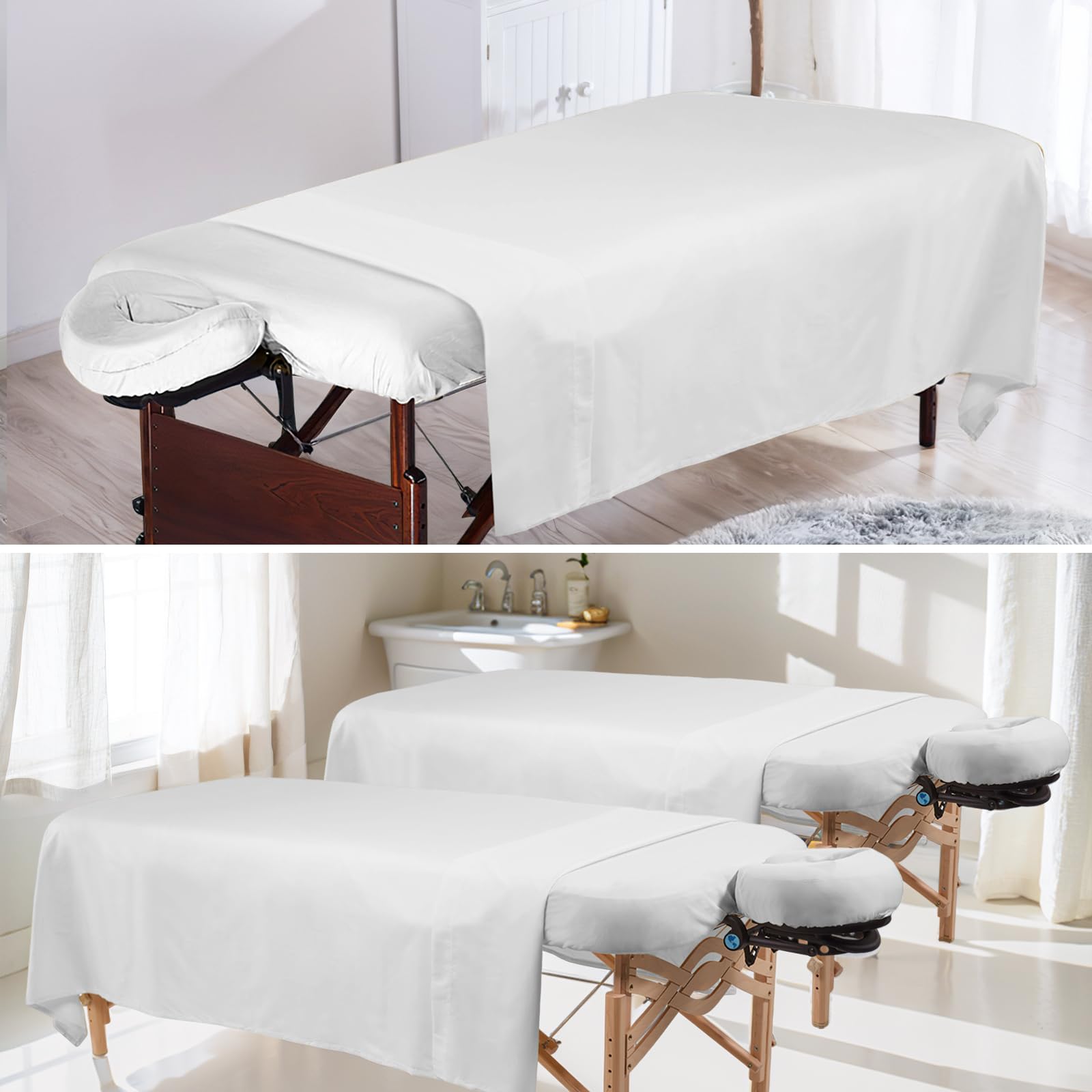 4 Sets Premium Microfiber Massage Table Sheets Set 3 Piece Set Includes Massage Table Cover Fitted Sheet And Fitted Face Rest Co