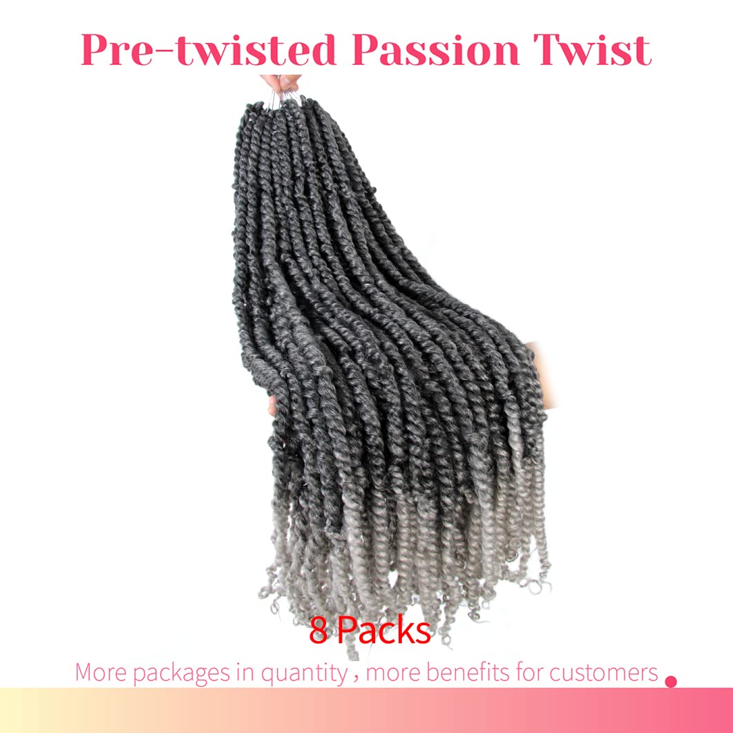 The Bohobabe Long Pre-Twisted Passion Twist Crochet Hair 36 Inch Pre-Looped Long Crochet Passion Twist Braiding Hair 8 Packs Sof