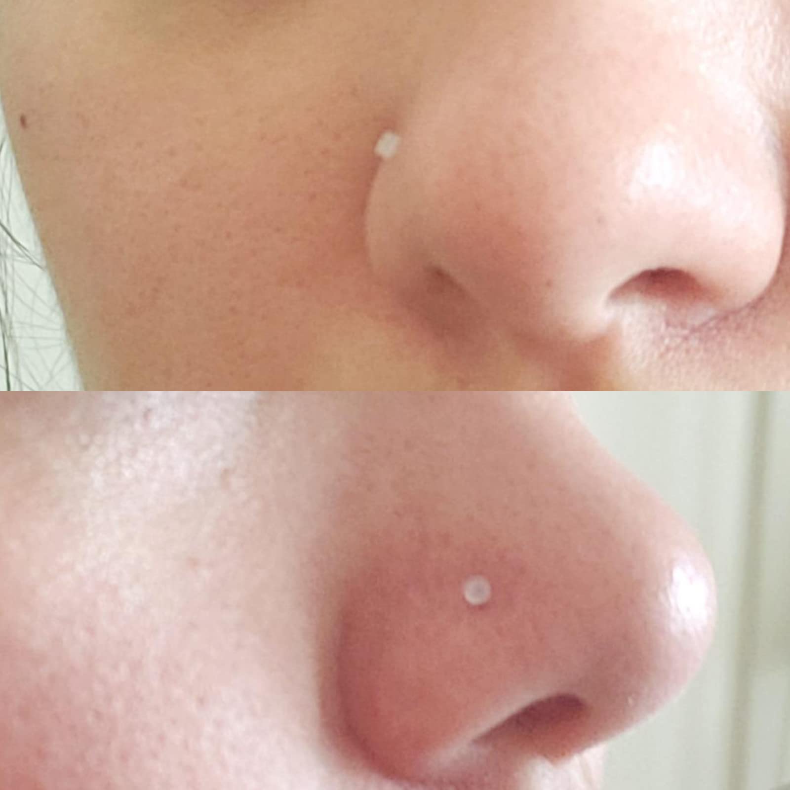 QWALIT Clear Nose Studs & Rings for Work & Surgery - Invisible Retainers & Spacers - 18g Clear Earrings for Sports