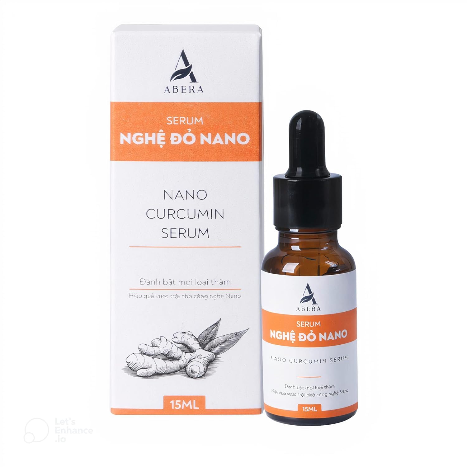 ABERA Nano Turmeric Vitamin C Serum, Reduce Dark Spots, Acne Bruise Relief, Restore Skin Strength, Skin Care Oil for Face (0.51 