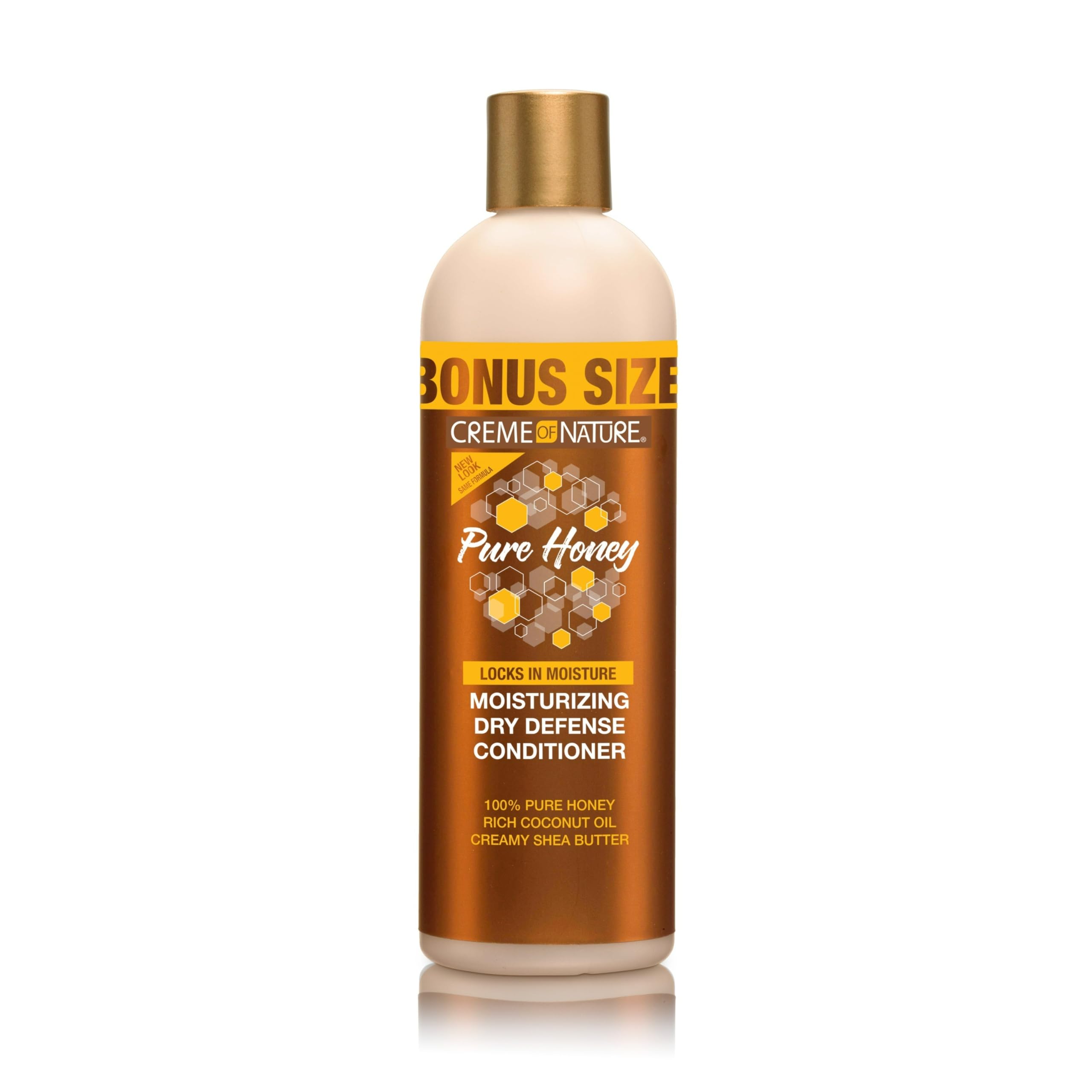 Creme of Nature Pure Honey Moisturizing Dry Defense Conditioner, Bonus Size 15.2oz