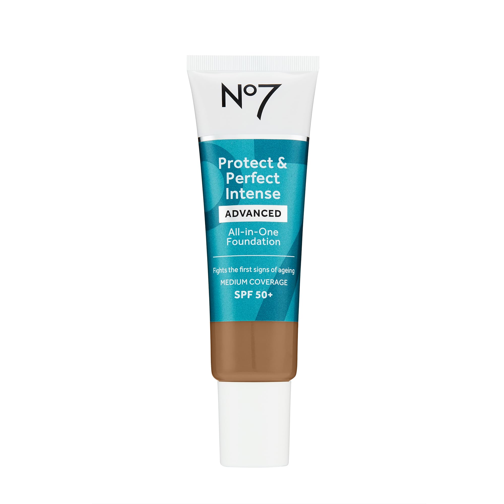 No7 Protect & Perfect Advanced All In One Foundation - Amber - Age Defying Foundation Makeup with SPF 50 for Women - Makeup Base