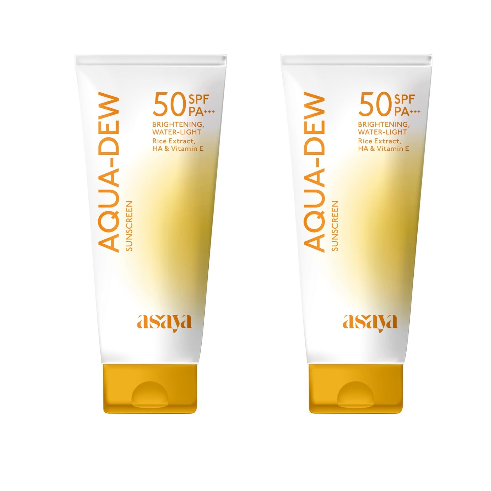 Asaya Aqua Dew Sunscreen Spf 50 Pa+++ | Uva/B Light Protection | Blue Light Protect | Dewy | With Rice Extract | No White Cast |