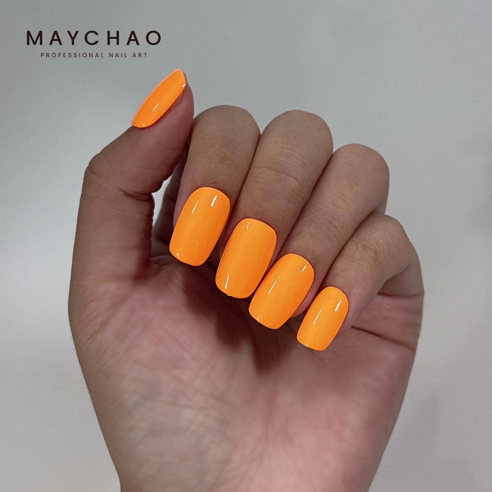 Maychao 15Ml Gel Nail Polish 1Pc Neon Bright Orange Gel Polish Soak Off Uv Led Nail Polish Nail Art Starter Manicure Salon Diy A