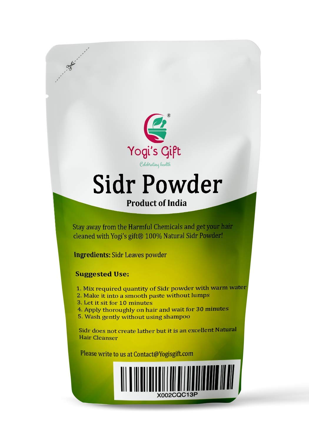 Yogi 's Gift Sidr Leaf Powder | Organically Grown Natural Herbal Cleanser & Conditioner | Rejuvenates Hair Follicles (10 Oz)