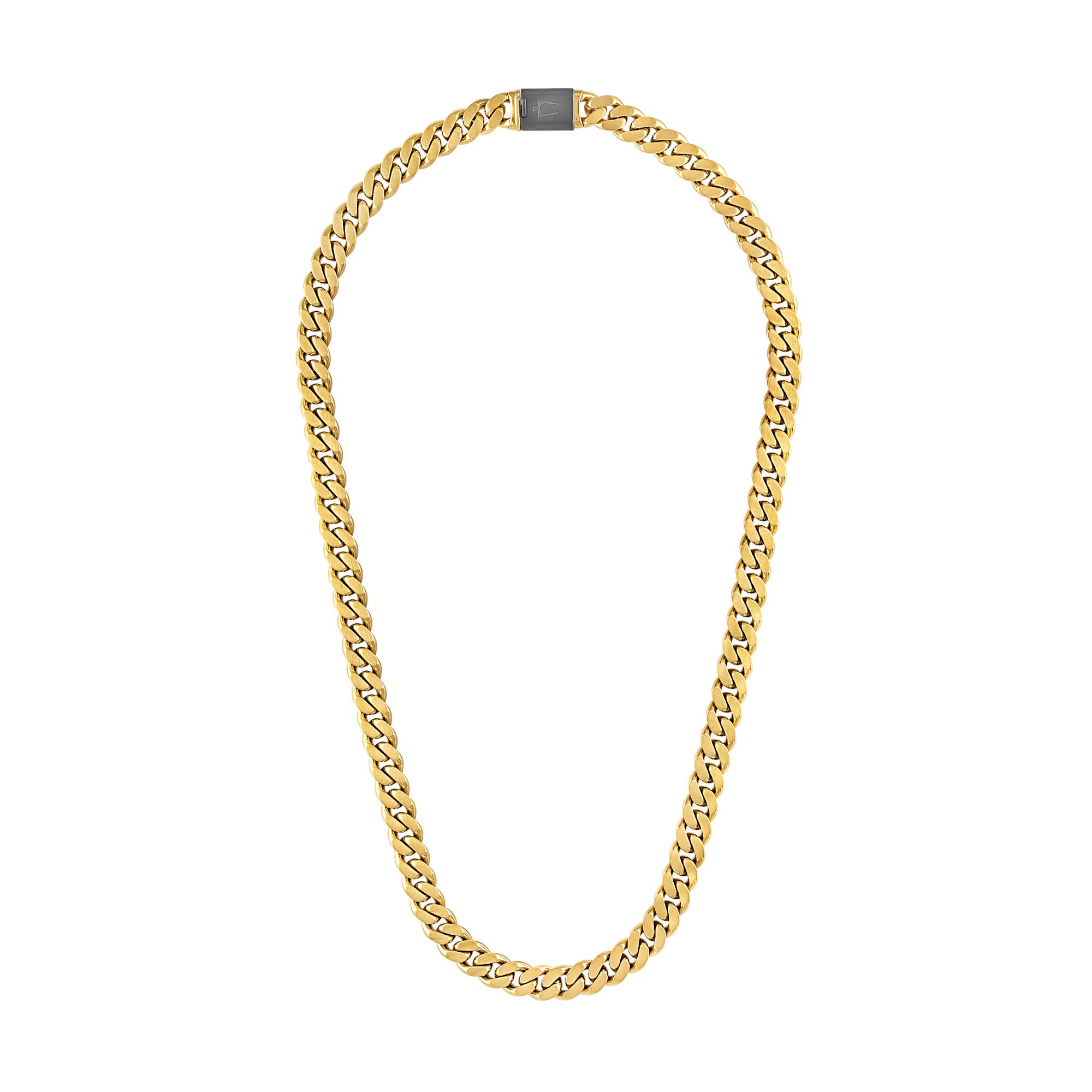 Bulova Mens Jewelry Classic Gold Tone Stainless Steel Curb Chain Necklace, 10mm, Length 24 Style:BVC1056-GOSTNA