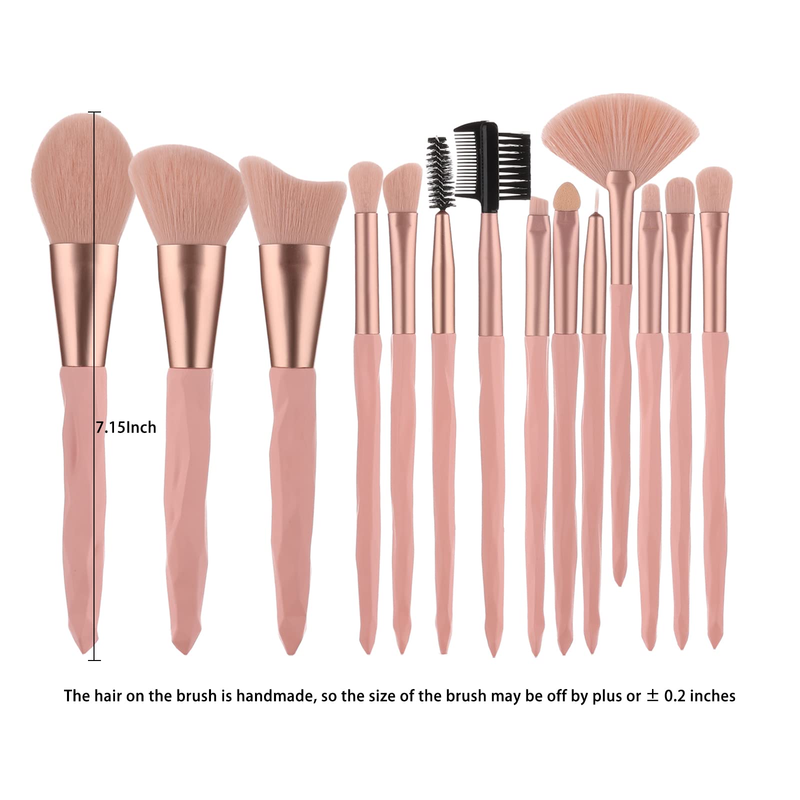 30Pcs Pink Makeup Brushes With Makeup Sponges Makeup Tool Set Makeup Brushes Set Natural Synthetic Eye Shadow Foundation Make-Up