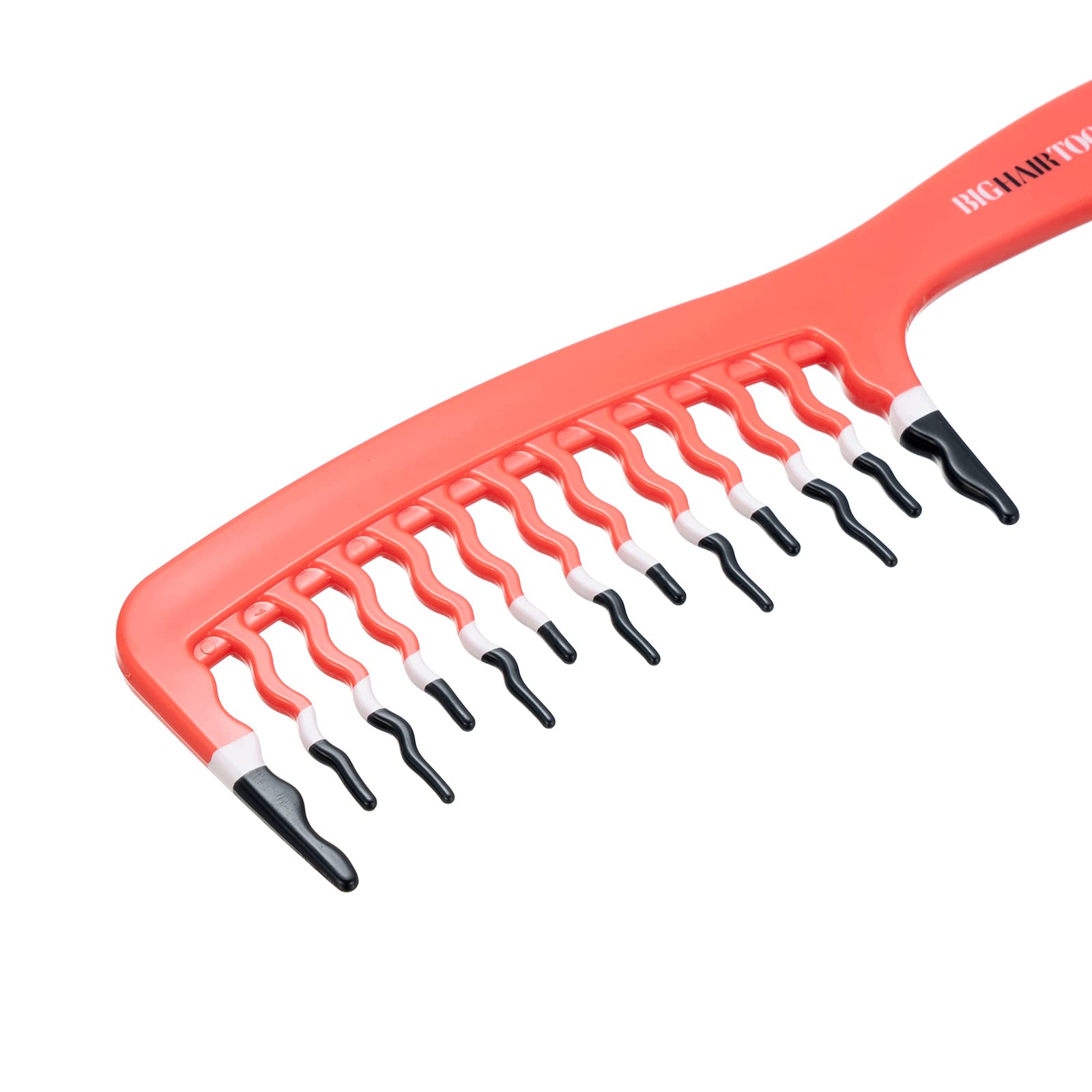 Kismetics - Big Hair Tools, Extra Large Wide Tooth Comb, Wavy Wide Tooth Comb, Big Handle For Firmer Grip, Long Tooth Shower Com