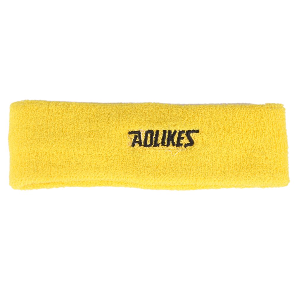 ATORSE?Yoga Sports Sweatband Headband Elastic Hair Band Accessories  Yellow