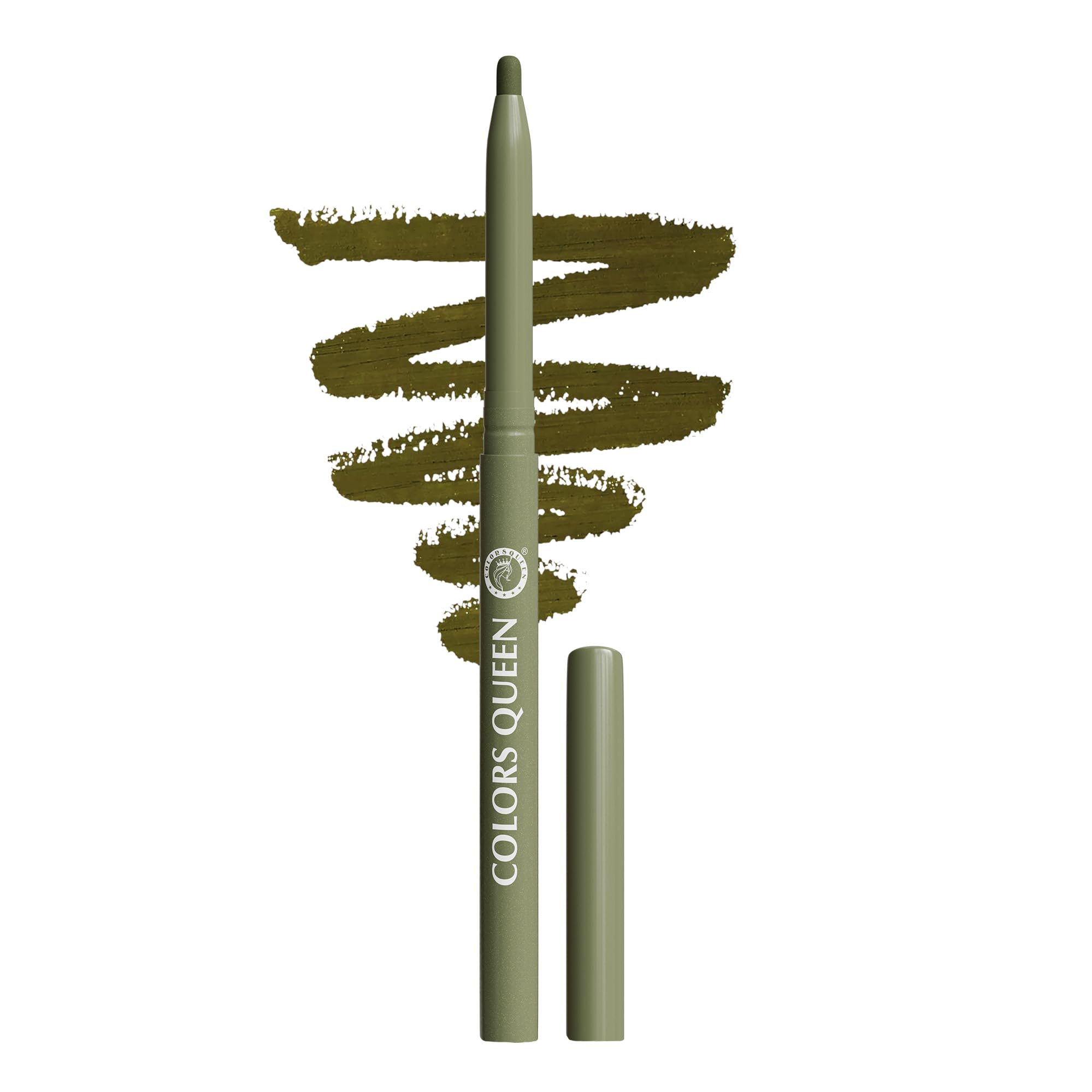 Colors Queen Extreme Color Kajal Pencil - 07 Golden Green, 0.4G | Smooth One Stroke Application With Ultra Creamy Texture | 16 H