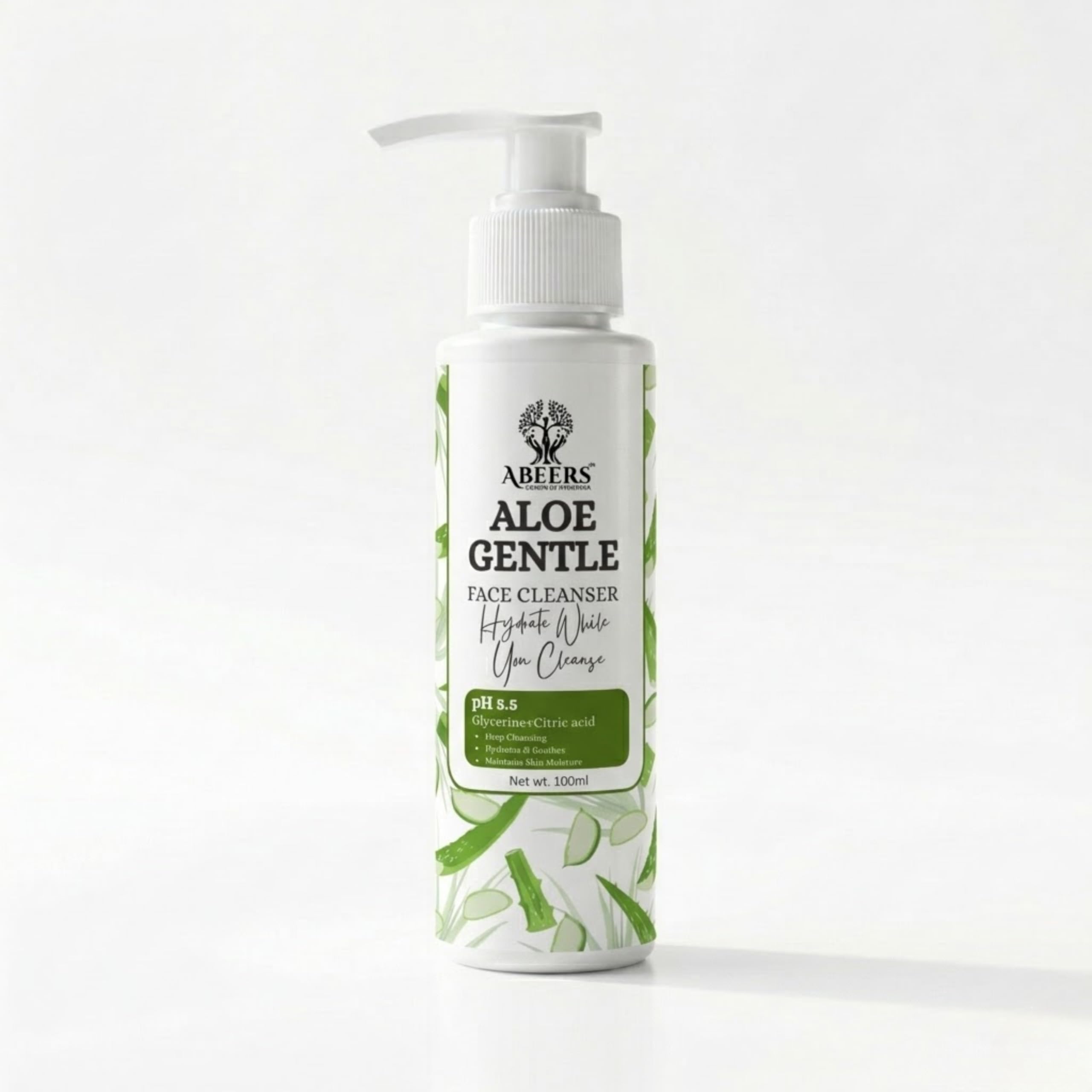 Aloe Gentle Face Cleanser | Hydrating & Soothing Face Wash With Aloe Vera, Glycerine & Citric Acid | Maintains Ph 5.5 | Gentle D
