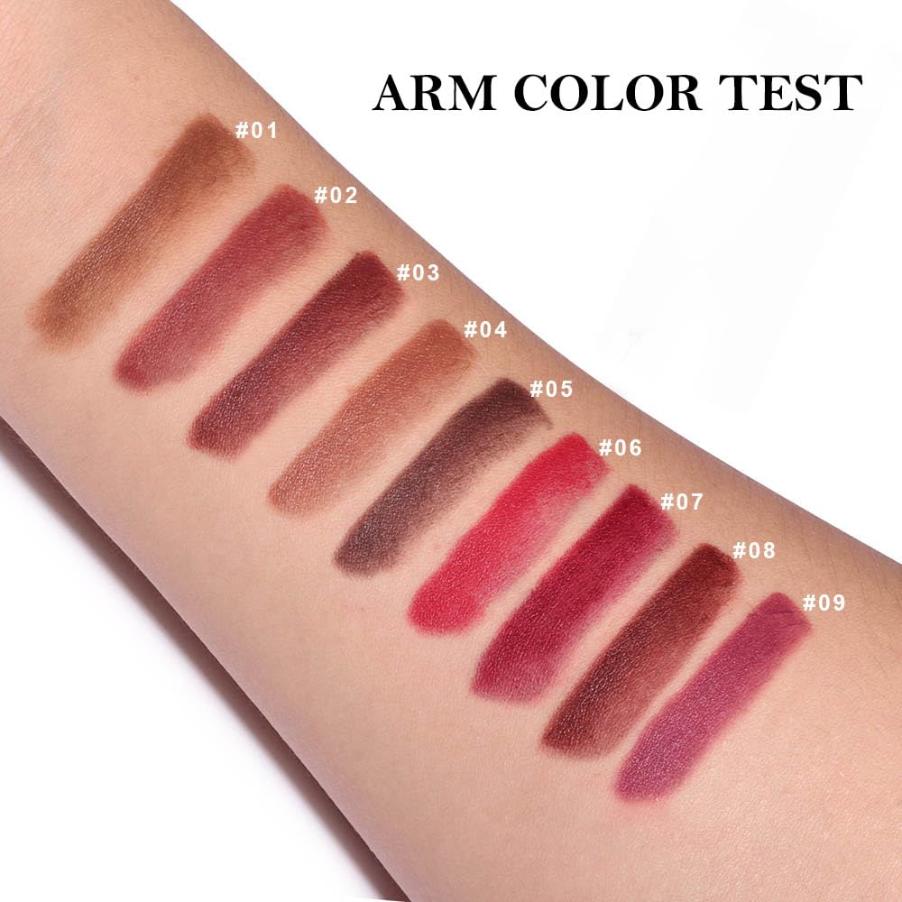 BINGBRUSH 2-in-1 Gradient Lip Liner & Lipstick Combo,Matte Longwear Waterproof Lip Pencil with Cone Tip,Smudge Proof Crayon for