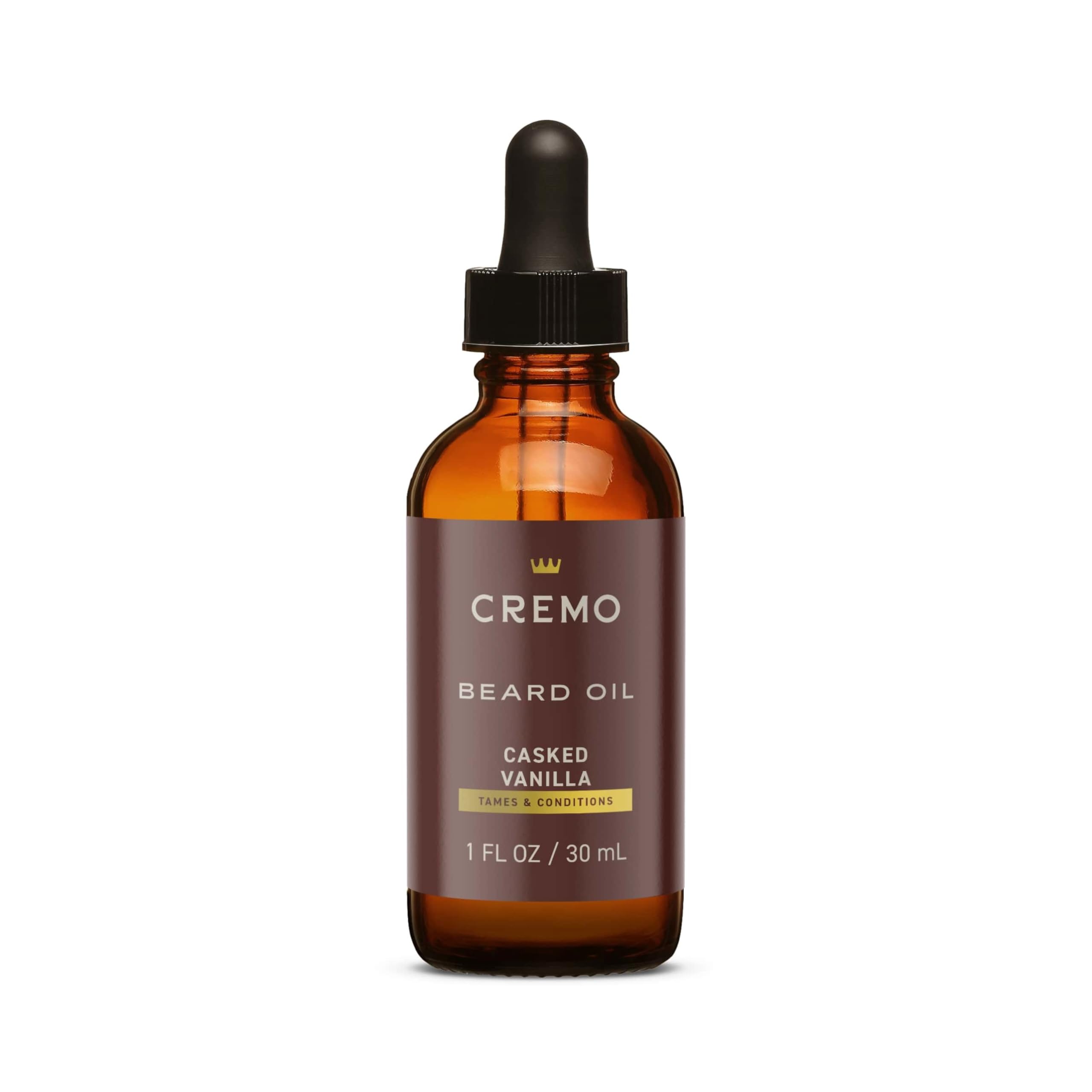 Cremo Beard Oil, Revitalizing Casked Vanilla, 1 fl oz - Restore Natural Moisture and Soften Your Beard To Help Relieve Beard Itc