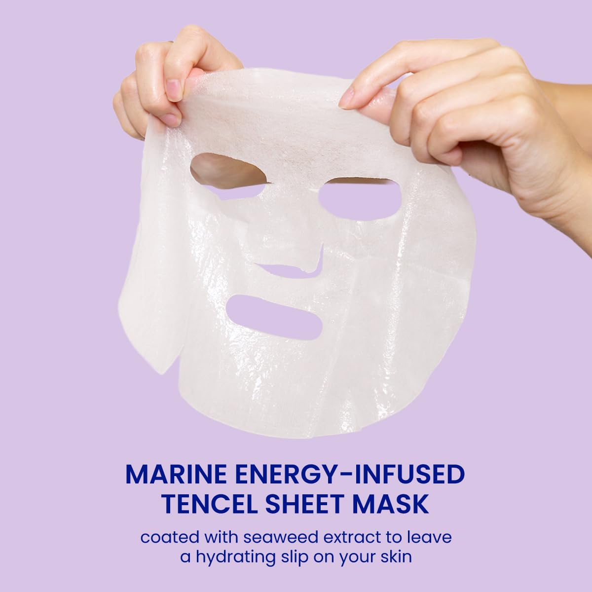 Facetory K Beauty Face Mask Skin Care - Sea The Radiance Plumping Sheet Mask With Peptides & Seaweed Extract | Hydrates, Firms,