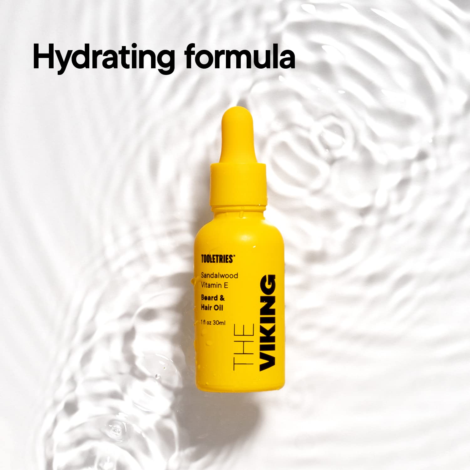 TOOLETRIES The Viking - Scented Beard & Hair Oil for Men with Sandalwood & Vitamin E - Conditions and Hydrates for Smooth Feel,