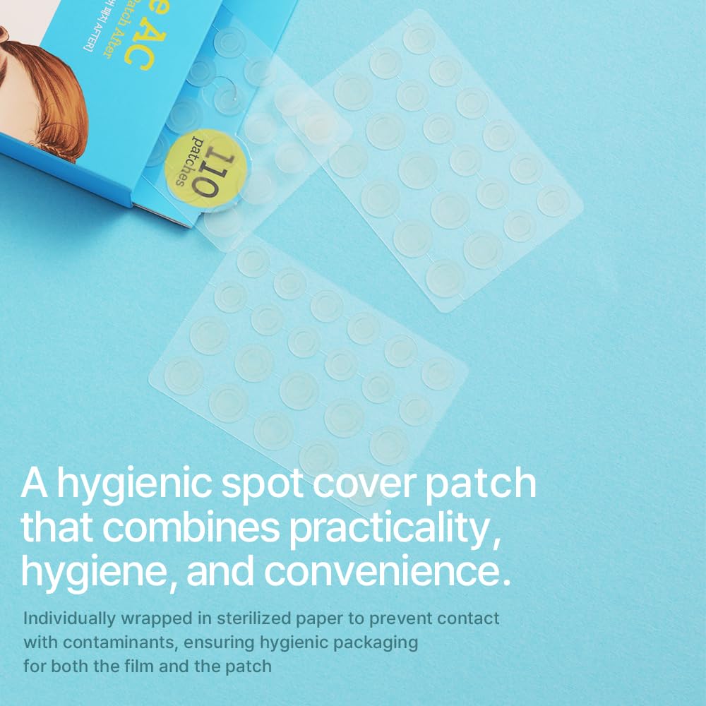 Ariul True AC Spot Cover After Care Patch, invisible patch, Hydrocolloid Acne Pimple Patches for Covering Zits and Blemishes (Ni