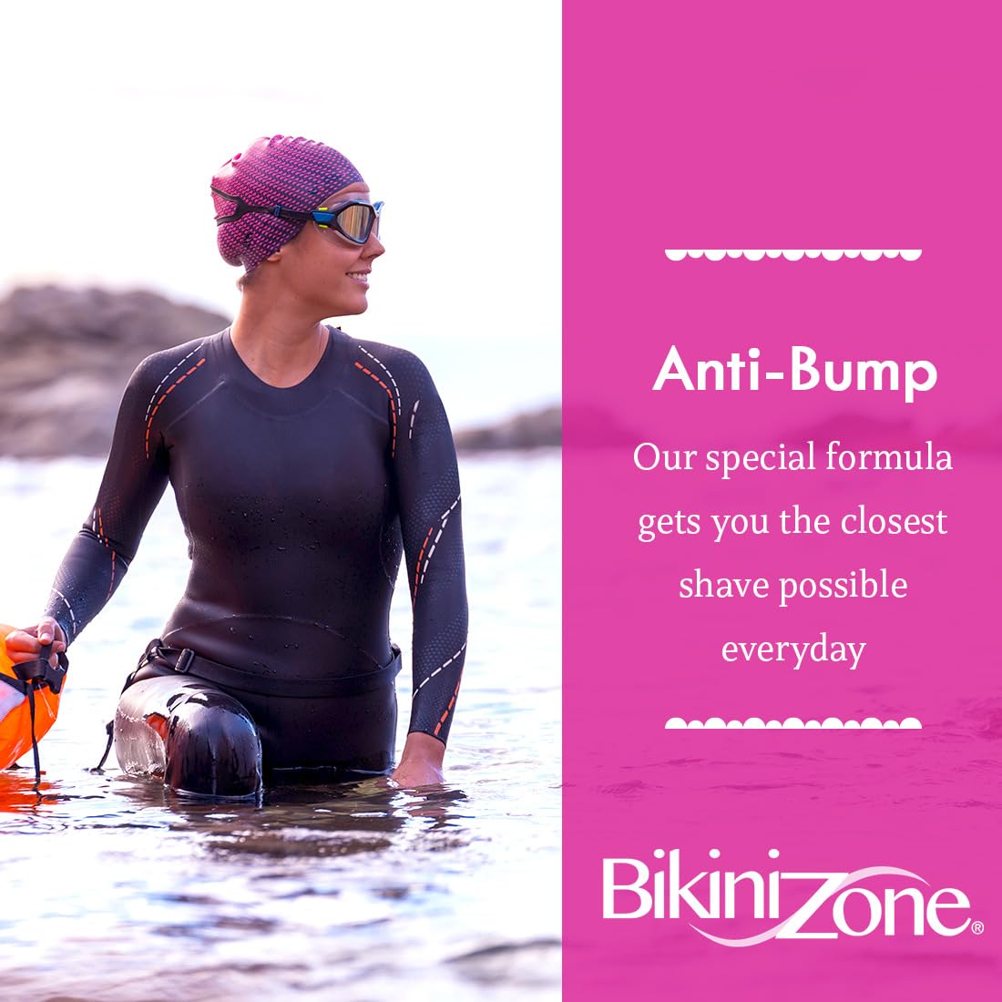 Bikini Zone Anti-Bumps Shave Gel - Dermatologist Recommended, 5 oz, Close Shave, No Bumps or Irritation