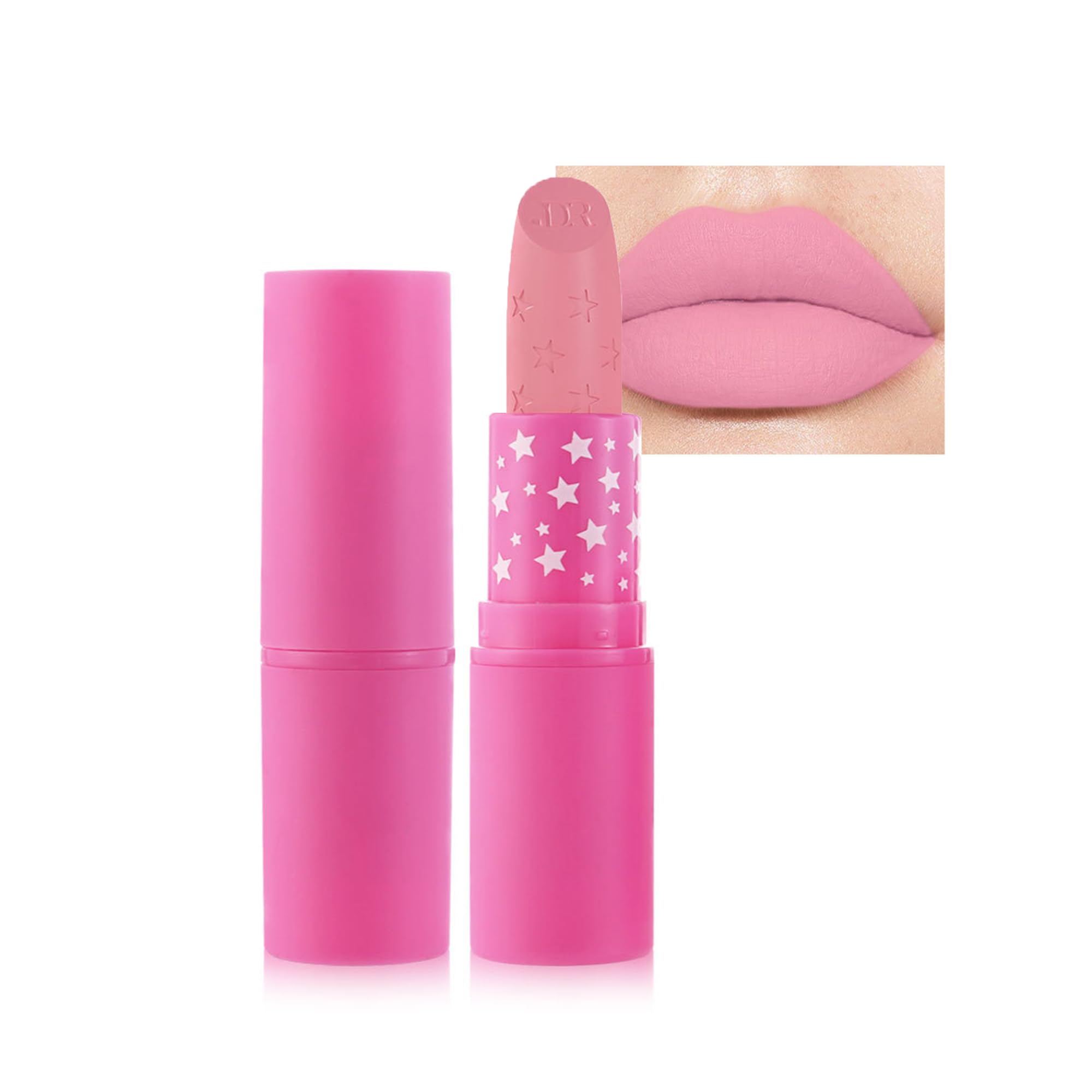 MIESCHER Matte Waterproof Lipstick, Velvety Lipsticks, Long Lasting Creamy Smoothing Nonstick Cup Sexy Colors Lip Stain with Be