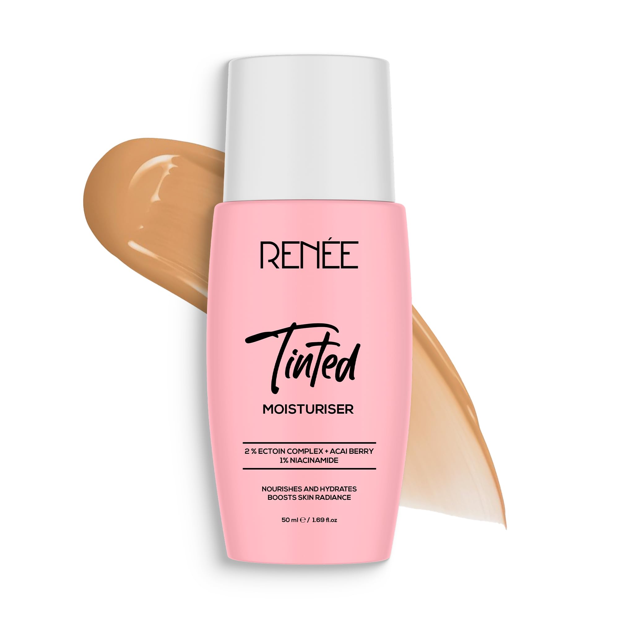 Renee Tinted Moisturiser - Beige Dew| Hydrates, Boosts Radiance, Repairs Barrier & Brightens Skin | With Niacinamide, Acai Berry