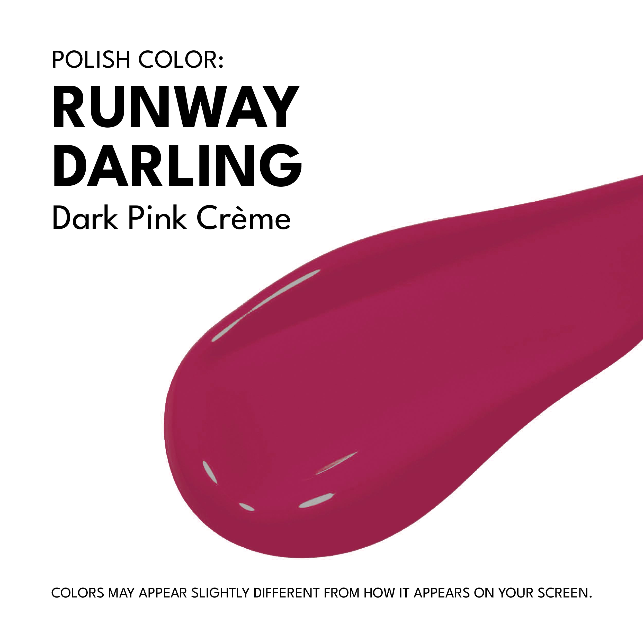 Red Carpet Manicure Fortify & Protect Dark Pink Crme Gel Polish For Strong, Healthy Nails - Infused With Vitamin A & Biotin - (R