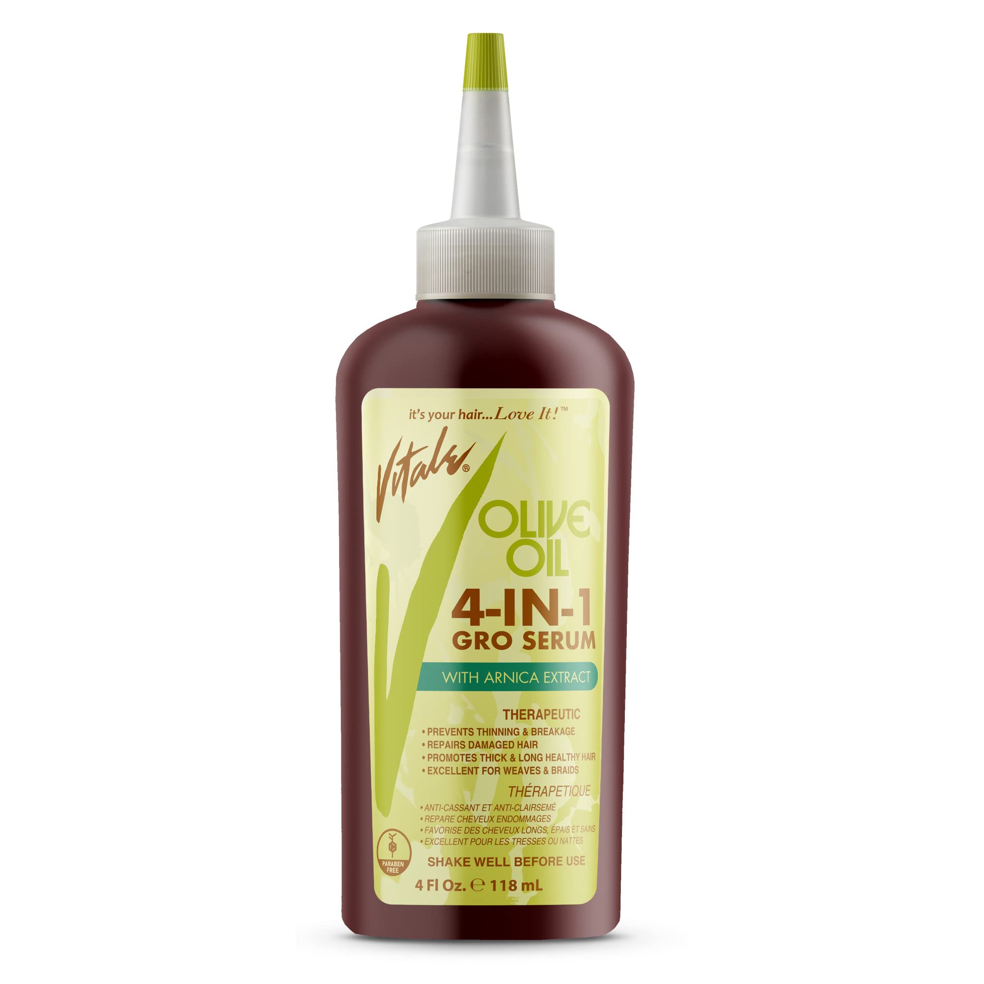 VITALE Olive Oil 4 In 1 Growth Serum, 4 Oz