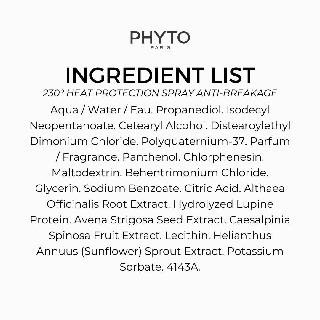 PHYTO PARIS REPAIR Heat Protection Spray, 446F Heat Protection Spray Anti-Breakage, Vegan, Silicone Free, Anti-Frizz, Repairs, S