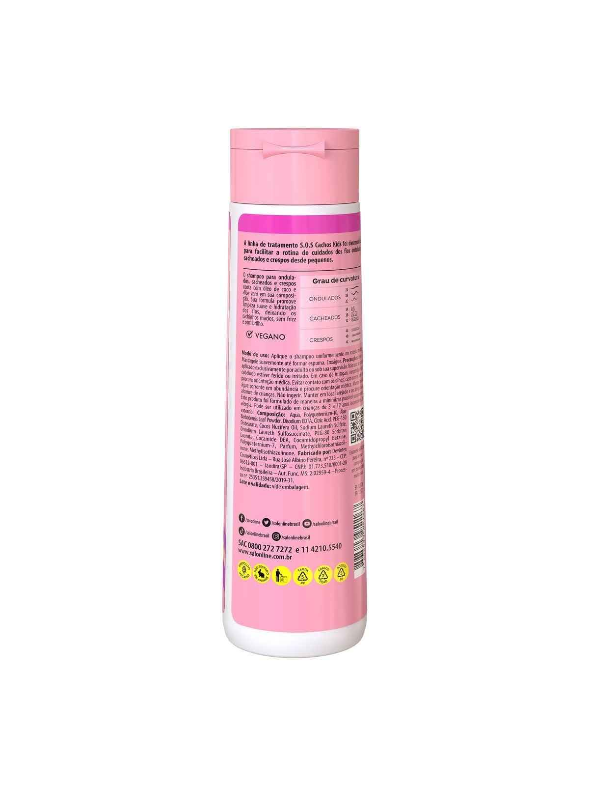 Salon Line - Treatment Collection (SOS Curls for Kids) - Kids Shampoo 300 ml (10.14 Fl Oz)