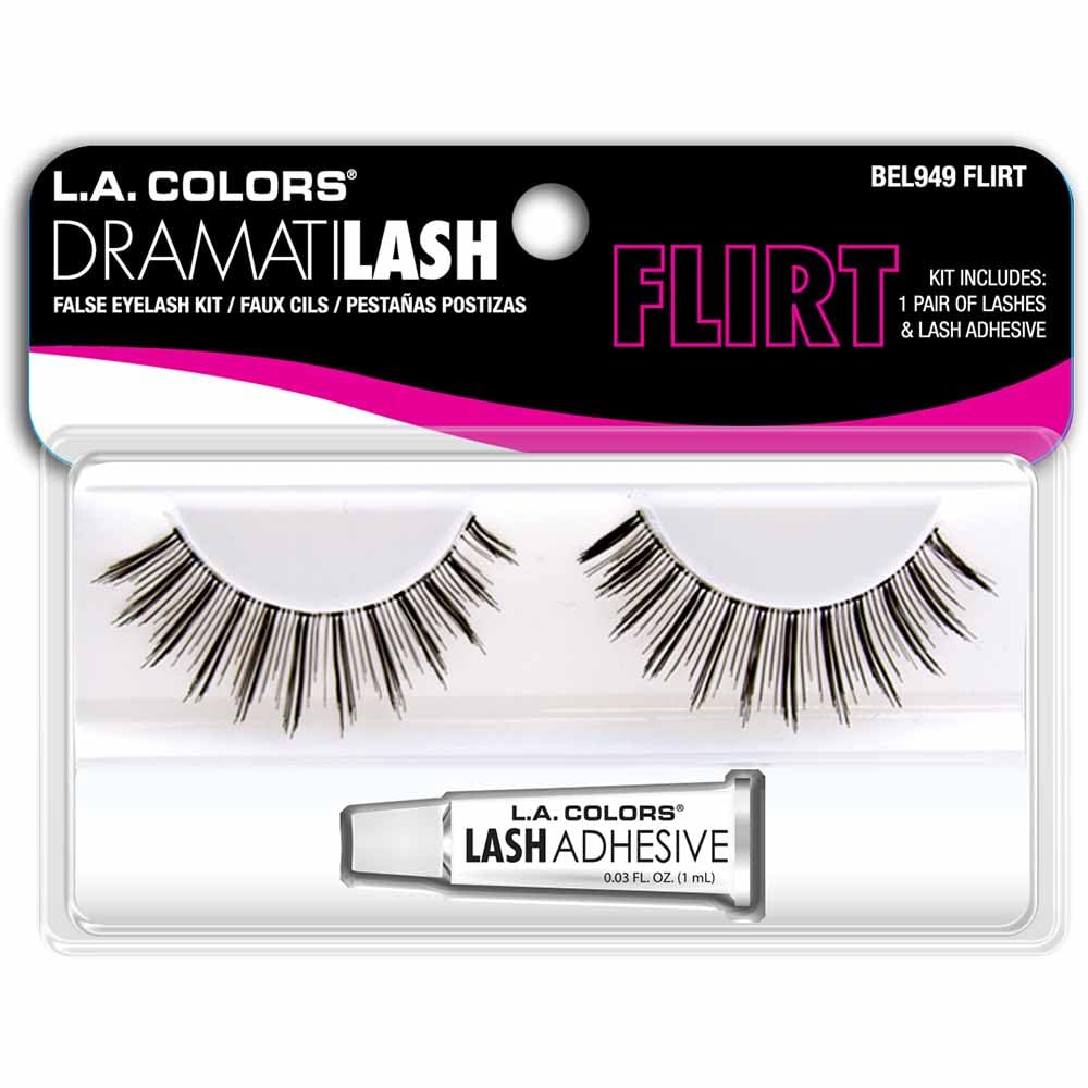 L.A. Colors False Eyelash Kit With Glue Flirt, 1 Ounce