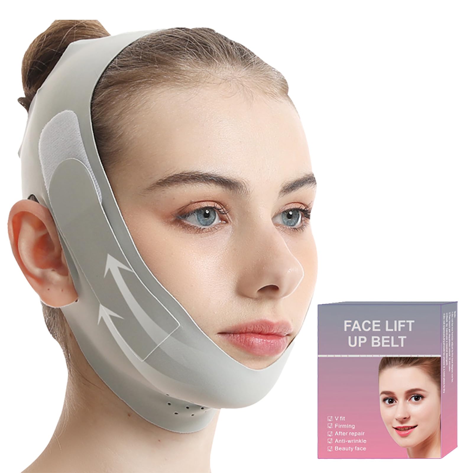 Generic Face Lift Mask, Reusable Face Tape, 2024 New V-Wire Lift Mask, Double Chin Lift Bandage, V-Mask Sagging, Ice Silk Breath