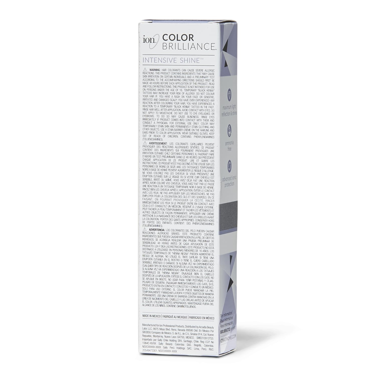 Ion Intensive Shine 6Vv Intense Violet Demi Permanent Creme Hair Color 6Vv Intense Violet