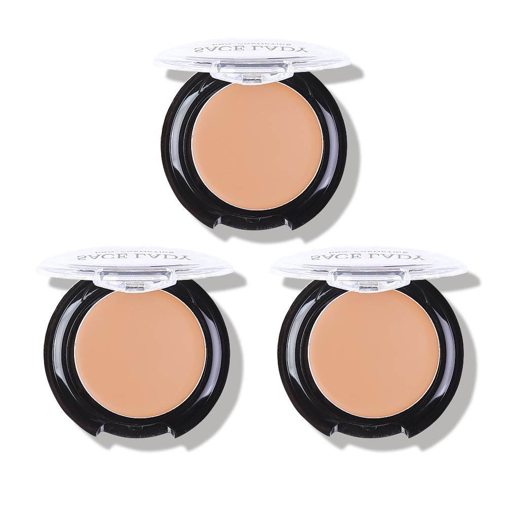 3 Pack Full Coverage Concealer Cream Makeup, Waterproof Matte Smooth Concealer Corrector For Dark Spot Under Eye Circles (3  5G/