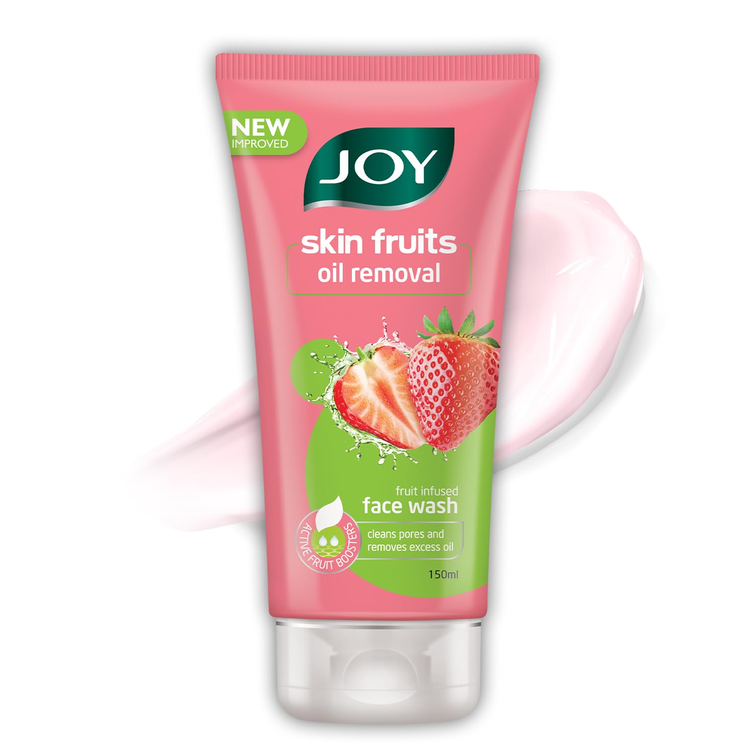 Joy Skin Fruits Strawberry Oil Removal Face Wash, 150Ml | FruitInfused Formula For Oily & Combination Skin | Deep Cleansing Gel