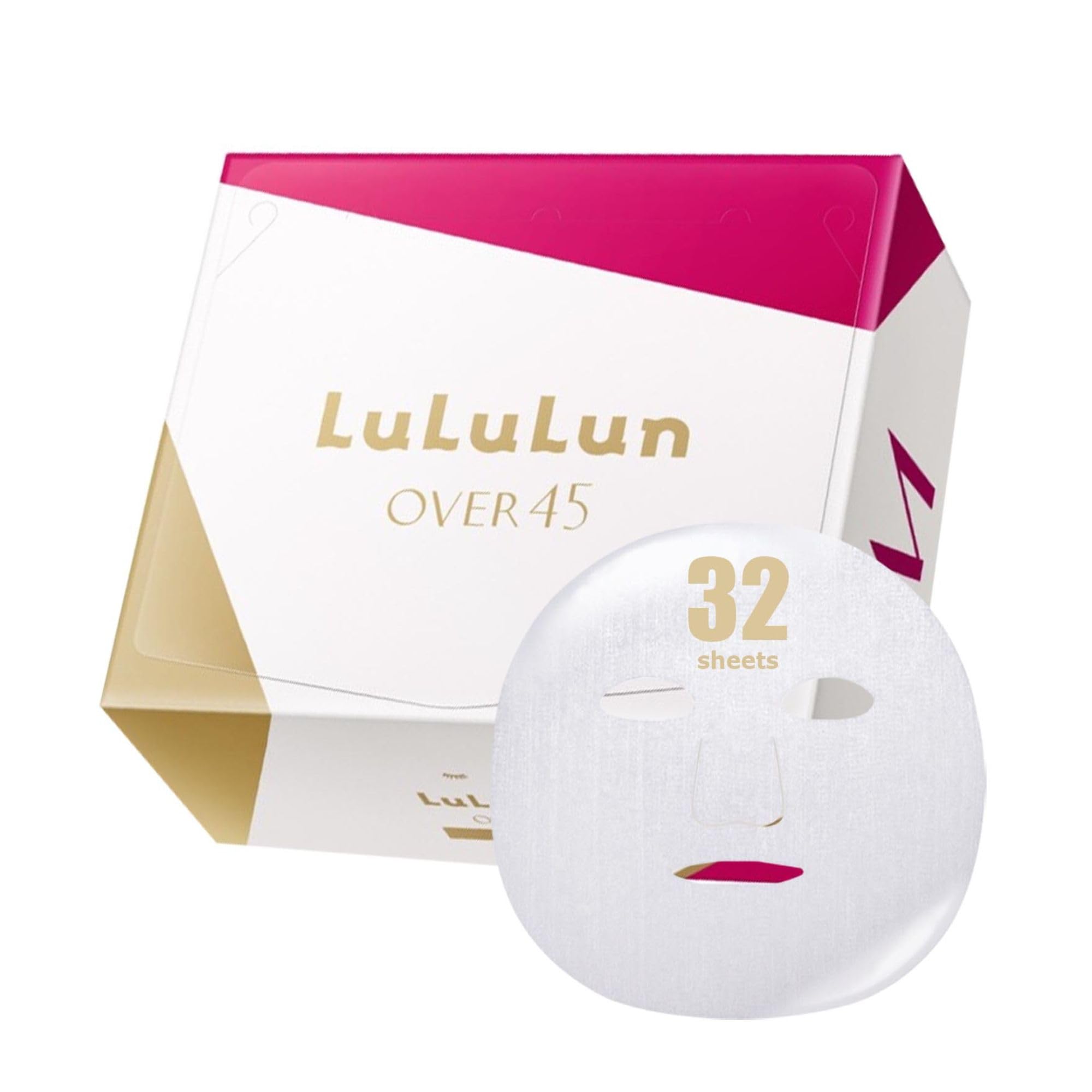 Lululun 32Pc Facial Sheet Mask Pack Set For Daily Skin Care; Hydrating & Moisturizing Face Sheet Masks For Women, Over45 Camelia