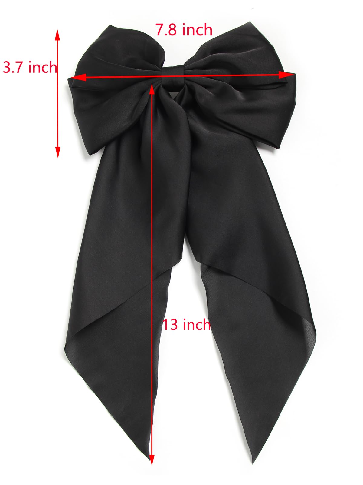Susulu Women'S Satin Silk Bow Hair Accessories - Metal Clips With Long Tail Ribbon Hairpins And Ponytail Barrettes (2Pcs, Burgun