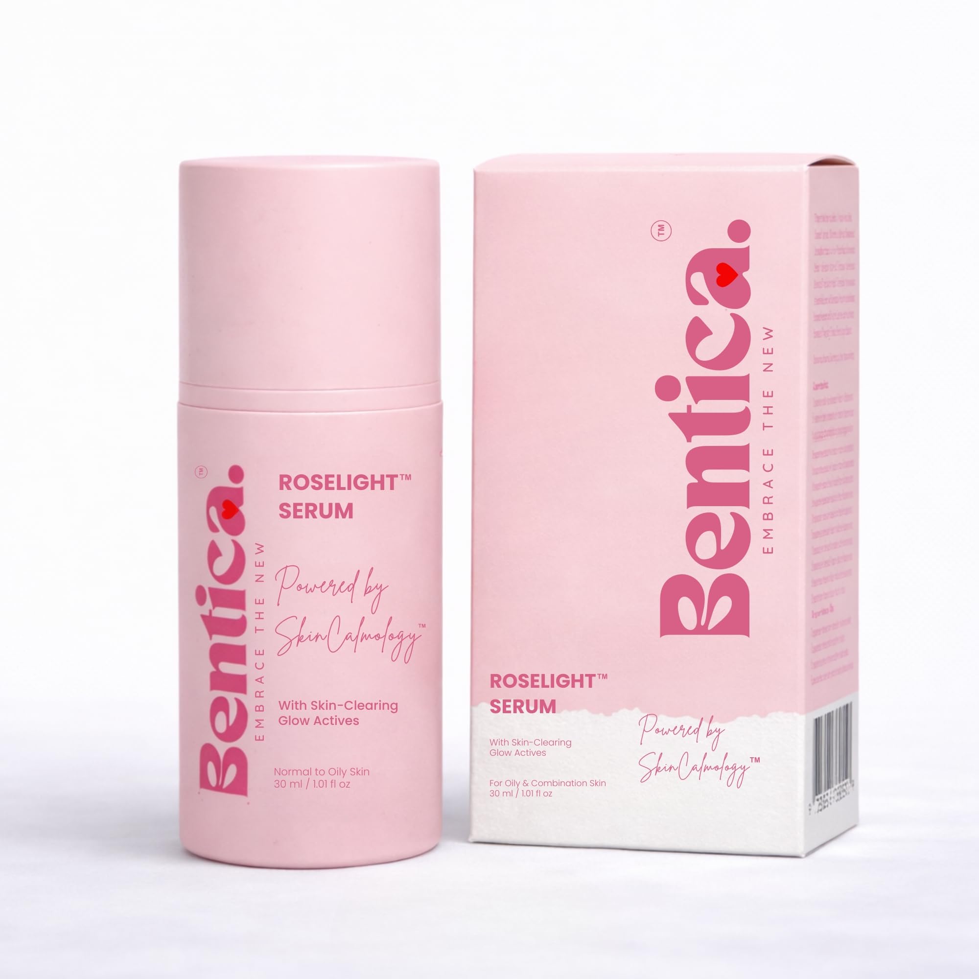 Bentica Roselight Serum For Oily, Acne Prone & Sensitive Skin | Glow Boosting Face Serum With Niacinamide, Zinc Pca & Rose Extra