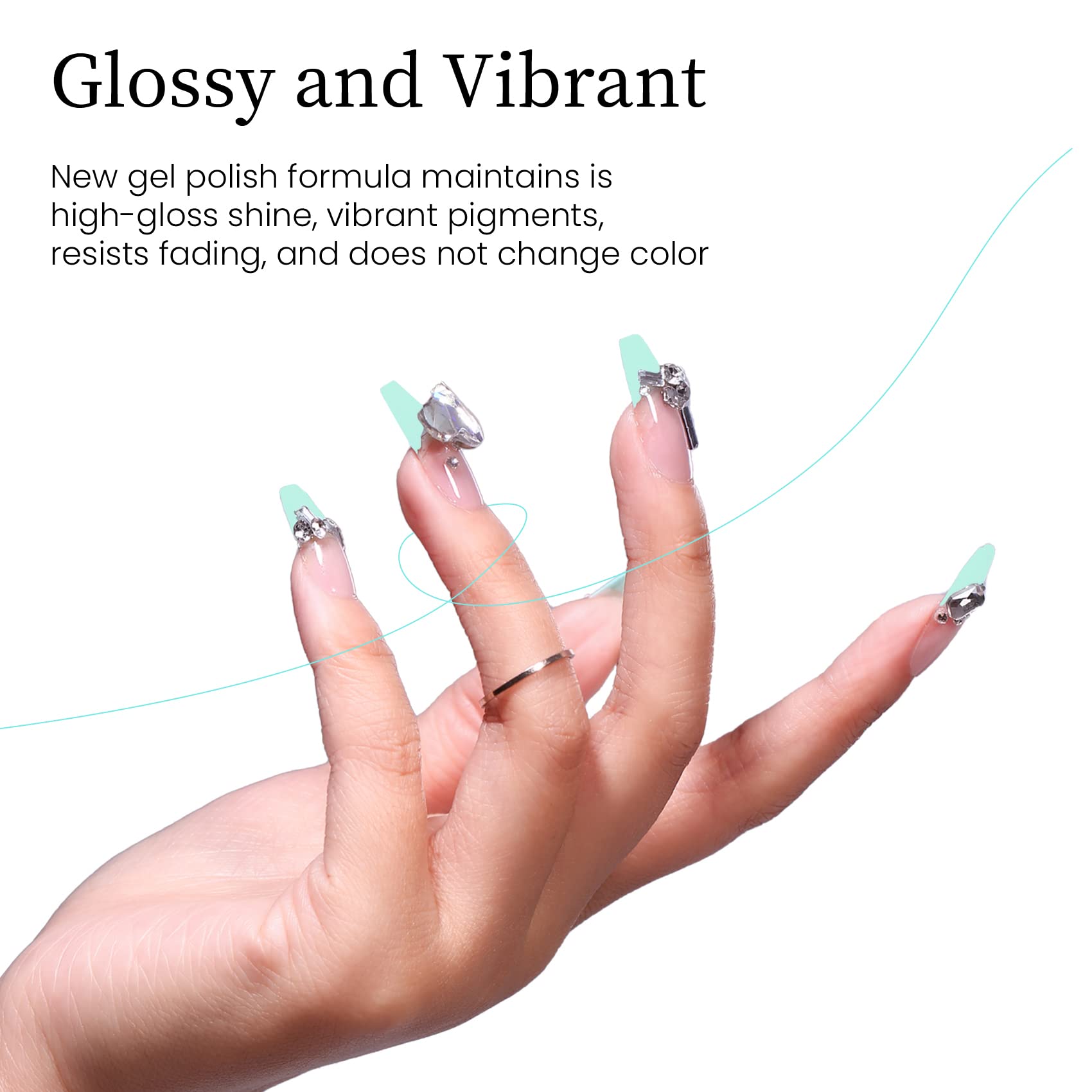 Maychao 15Ml Gel Nail Polish 1Pc Aquamarine Gel Polish Soak Off Uv Led Nail Polish Nail Art Starter Manicure Salon Diy At Home,