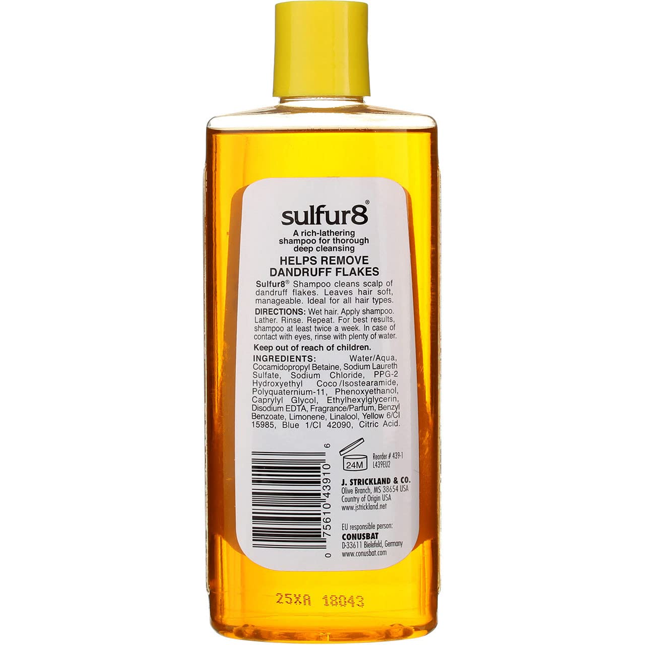 Sulfur-8 Shampoo Deep Cleaning 7.5 Ounce (221ml) (3 Pack)