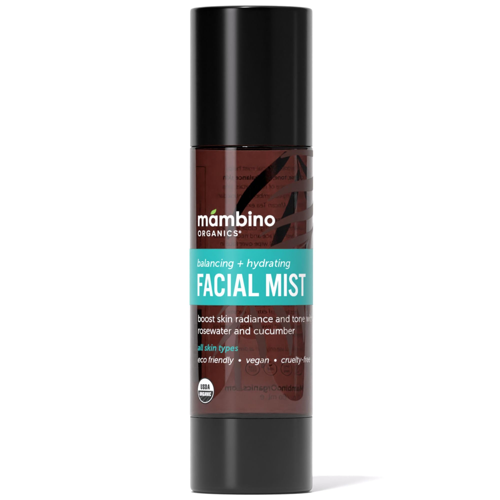 Hydrating Facial Mist Spray - Organic, Vegan Toner With Rosewater, Witch Hazel, & Red African Tea - Pore Minimizing For Sensitiv