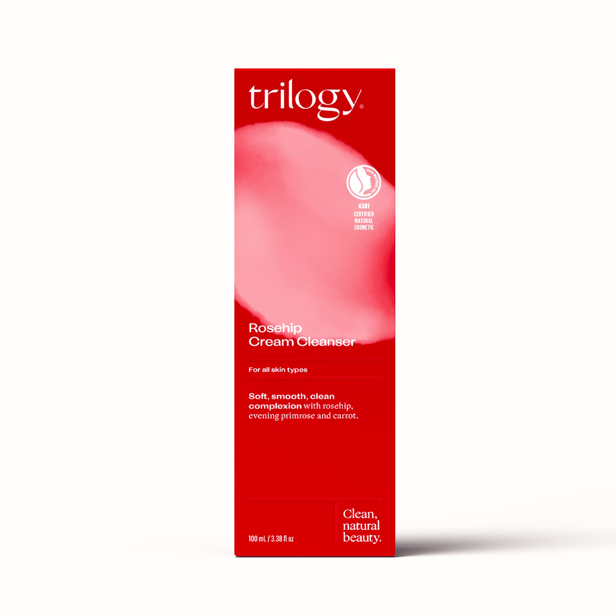 Trilogy Cream Cleanser for Unisex, 3.3 Ounce