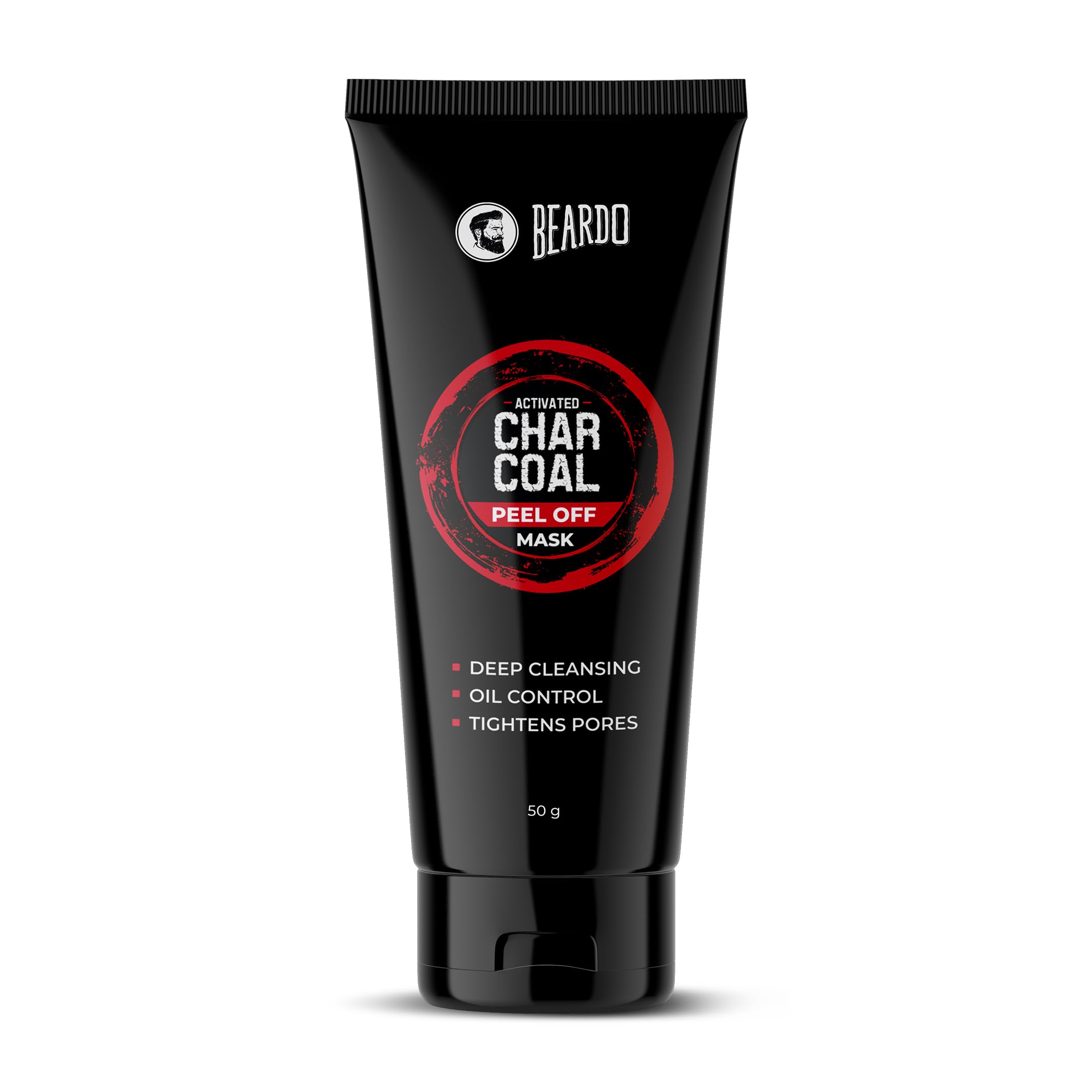 Beardo Activated Charcoal Peel Off Mask For Men, 50G | Charcoal Face Mask For Glowing Skin | Detoxing Facial Kit For Men | Peel 