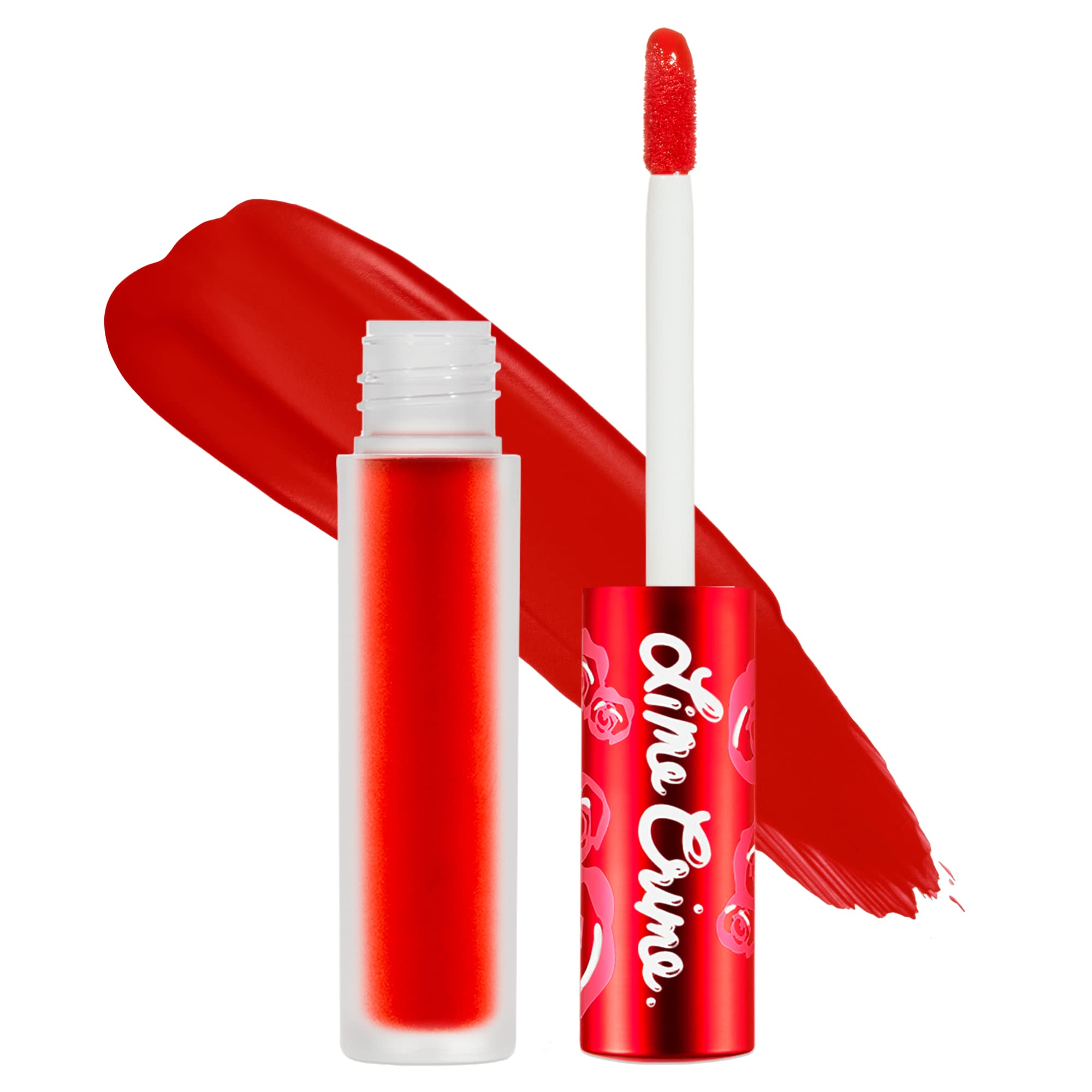 Lime Crime Velvetines Liquid Matte Lipstick, New Americana (Flame Red) - Bold, Long Lasting Shades & Lip Lining - Stellar Color