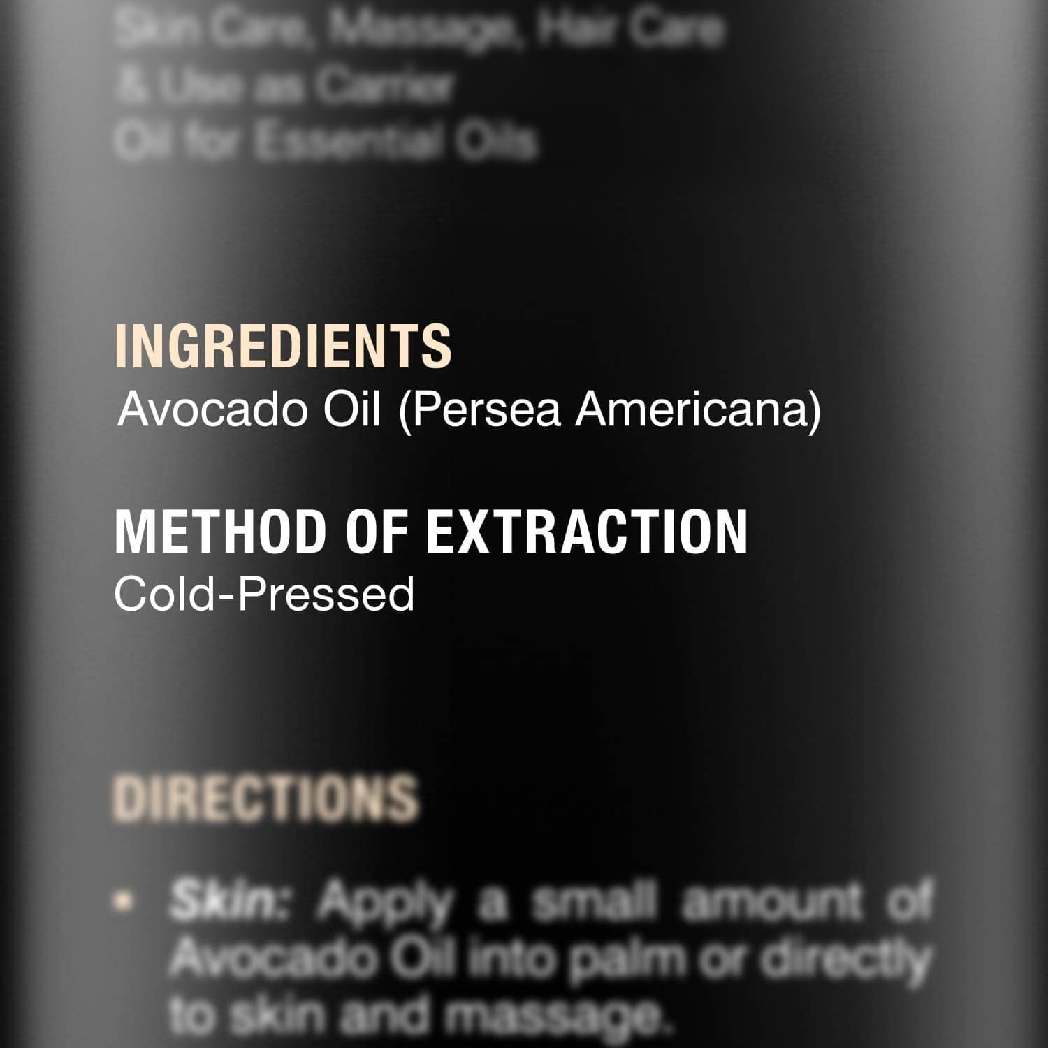 MAJESTIc PURE Avocado Oil - 100% Pure and Natural, cold-Pressed, for Skin care, Massage, Hair care, and carrier Oil to Dilute Es
