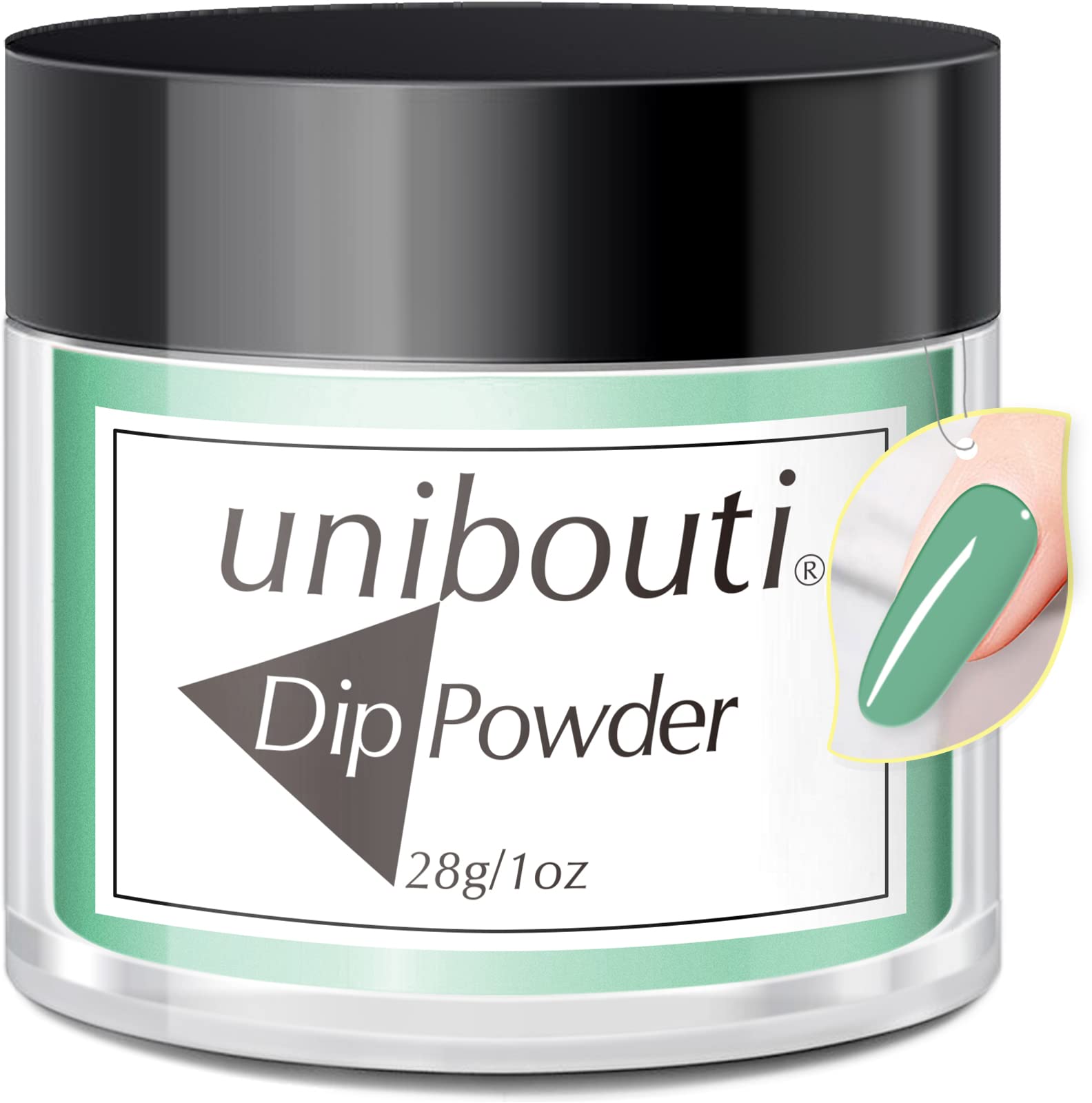 Upgrade Sage Green Dip Powder Nail Color Refills, 1oz/28g, Unibouti Pro Dipping Powder System for Nail Art DIY at Home/Salon