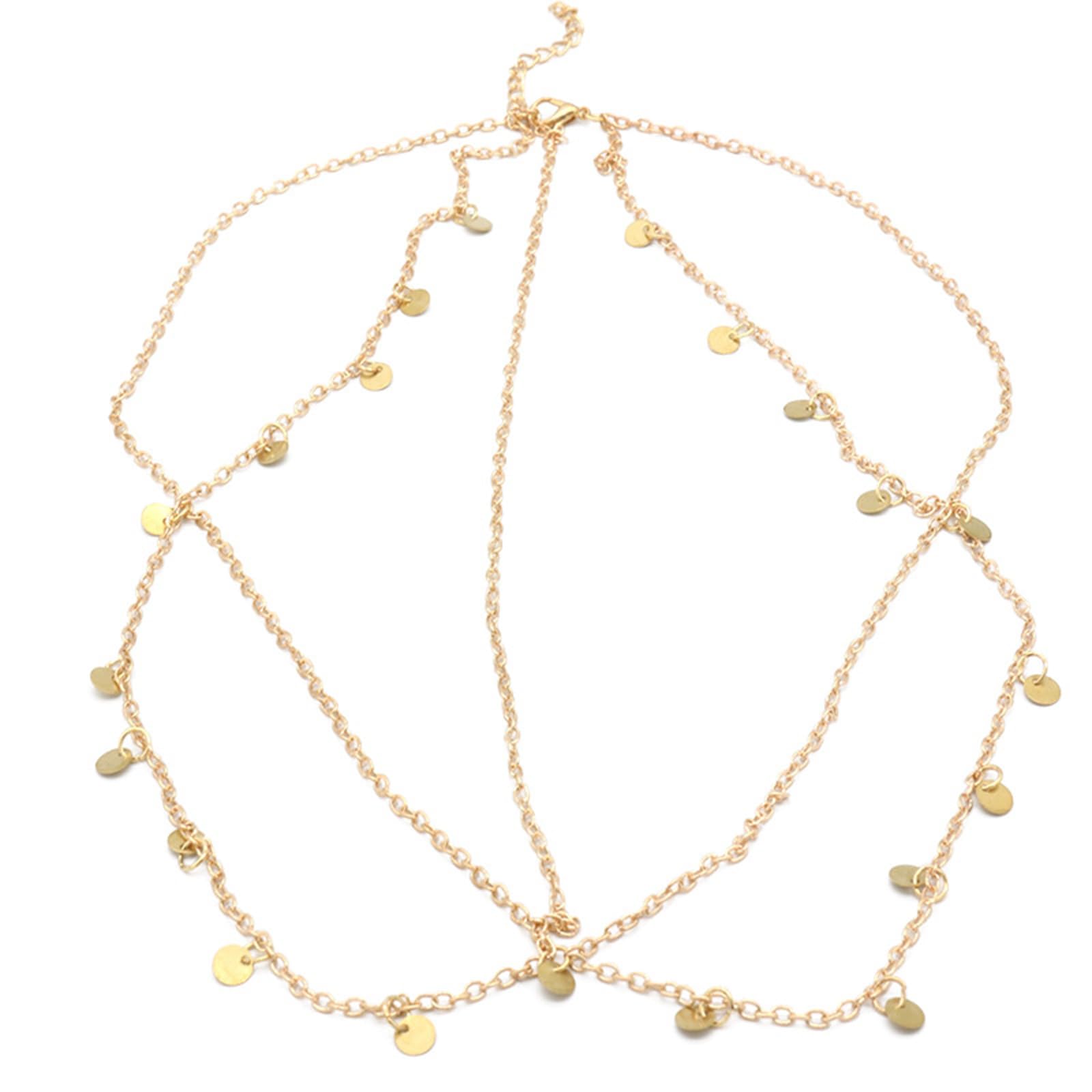 COCIDE Gold Sequins Head Chain for Women Bohemian Head Jewelry for Girls Boho Golden Headpiece Hair Accessories for Festival Par