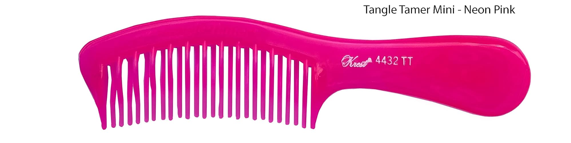 Krest Teal Tangle Tamer Curved Tooth Comb - 1 Count, Teal Color, Perfect for Detangling Hair