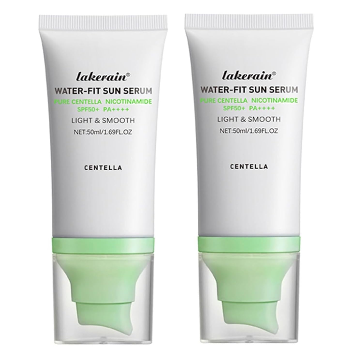 2PCS Centella Sunscreen SPF 50,Face Sun Screen Long-Lasting Protection,Madagascar Sunscreen,NO White Cast - Dry Oily Skincare,Mo