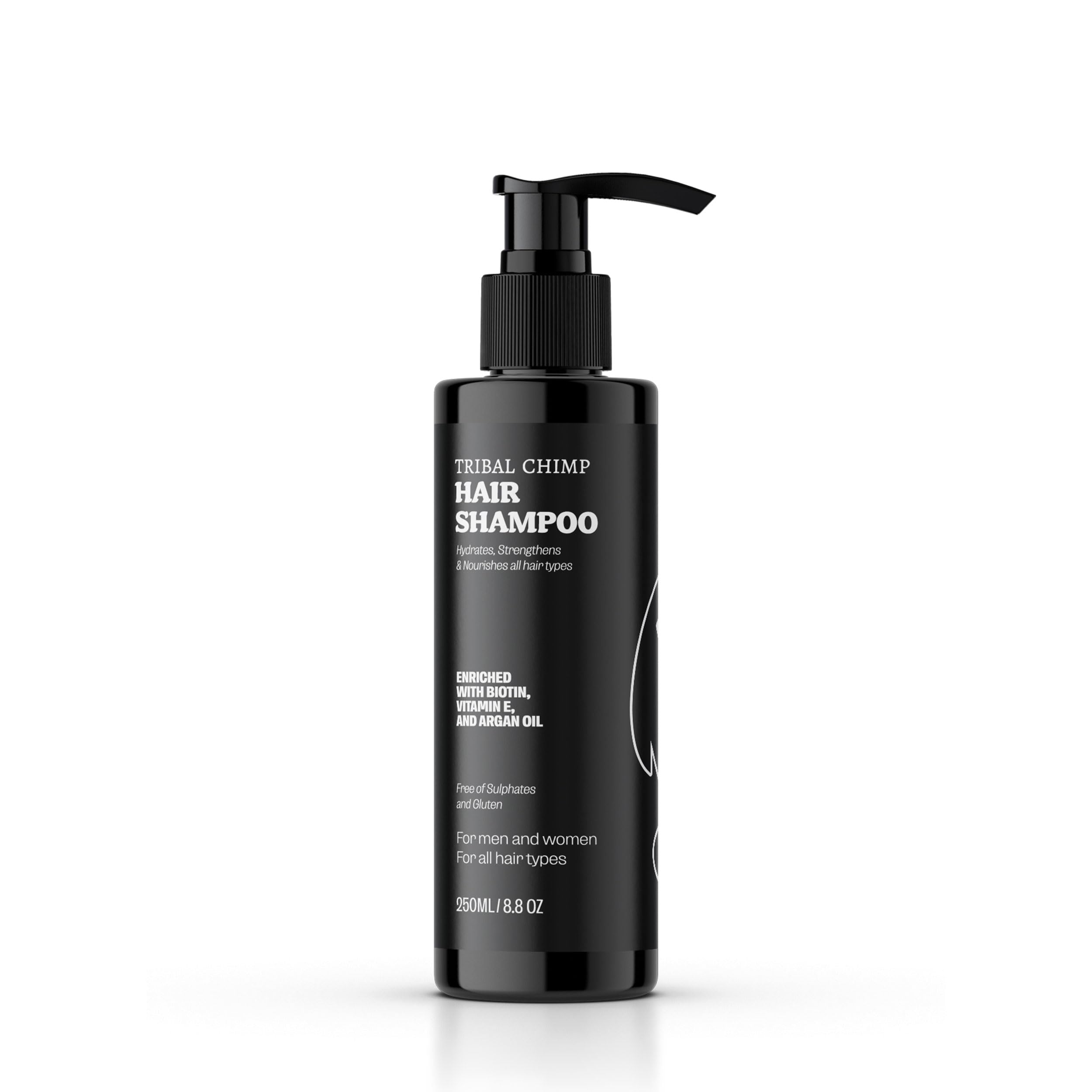 Tribal Chimp Hair Shampoo - Moisturizing Shampoo for Men and Women - For All Hair Types - Removes Excess Oil, Strengthens and No
