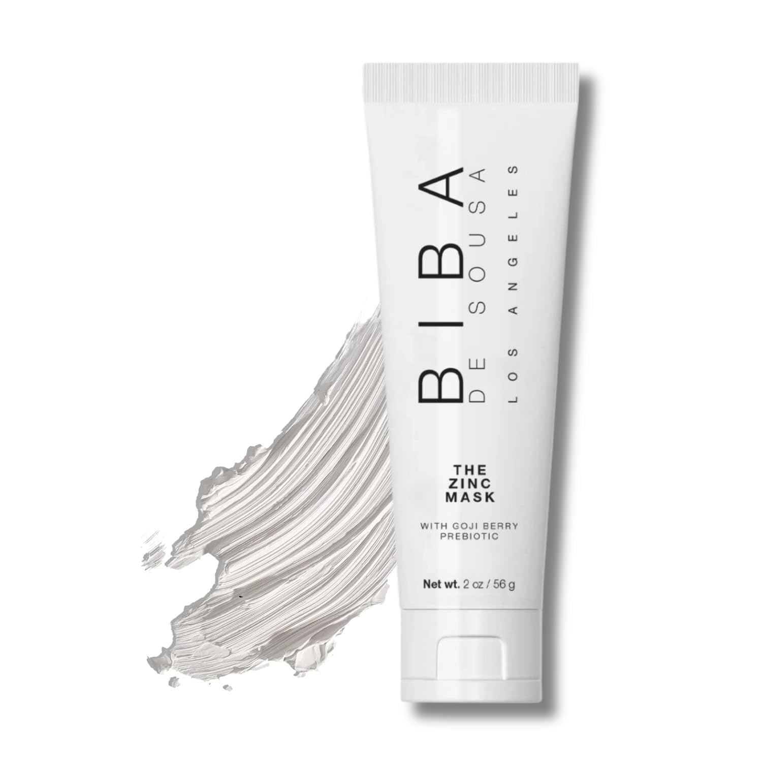 Biba de Sousa The Zinc Mask with Goji Berry Prebiotic - Gentle Pore Purifying Facial Mask - For all Skin Types & Tones - Microbi