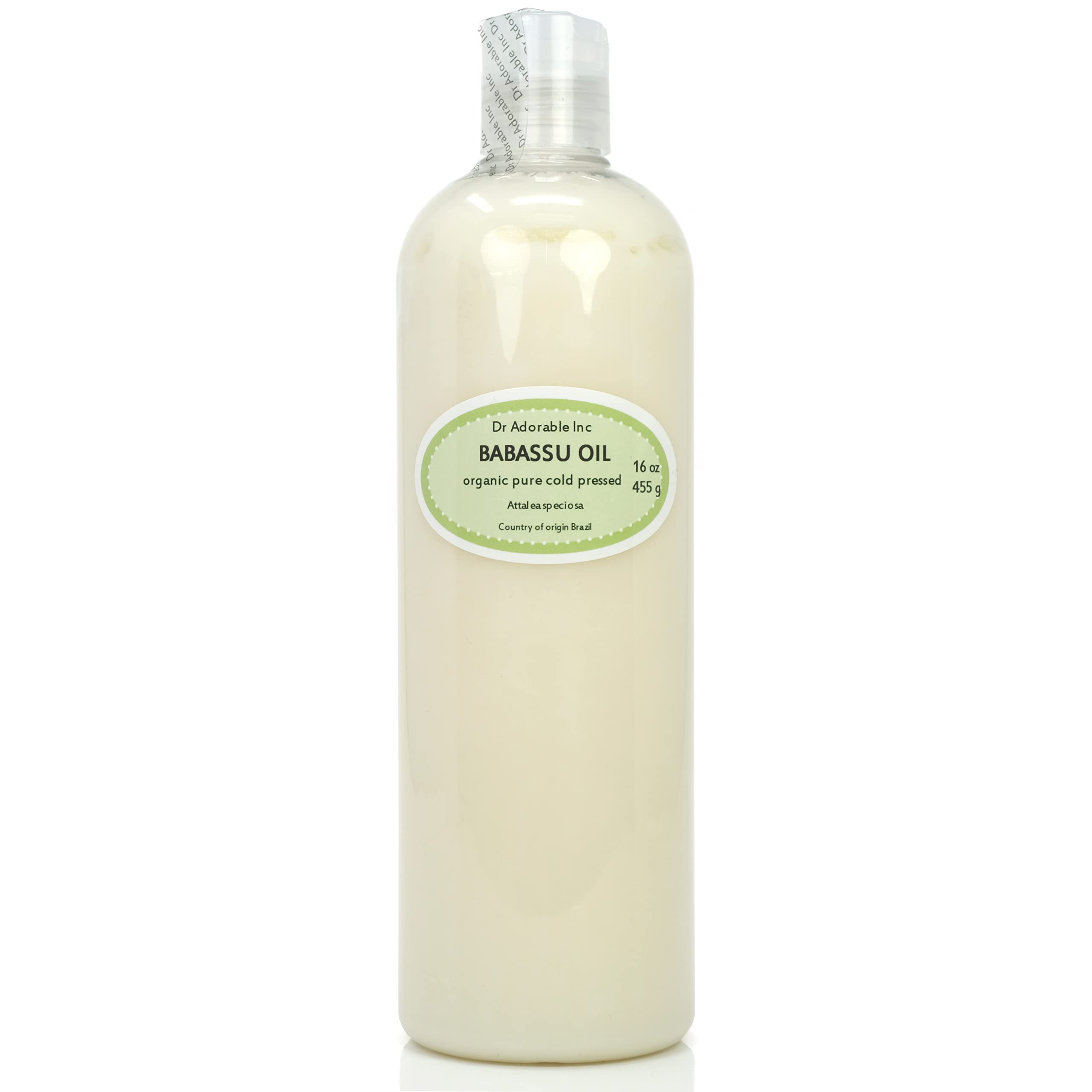 Dr Adorable - 16 Oz - Babassu Oil - 100% Pure Cold Pressed Natural Organic